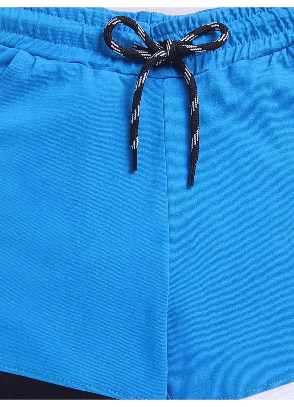Colorblock "Future" Cotton Shorts