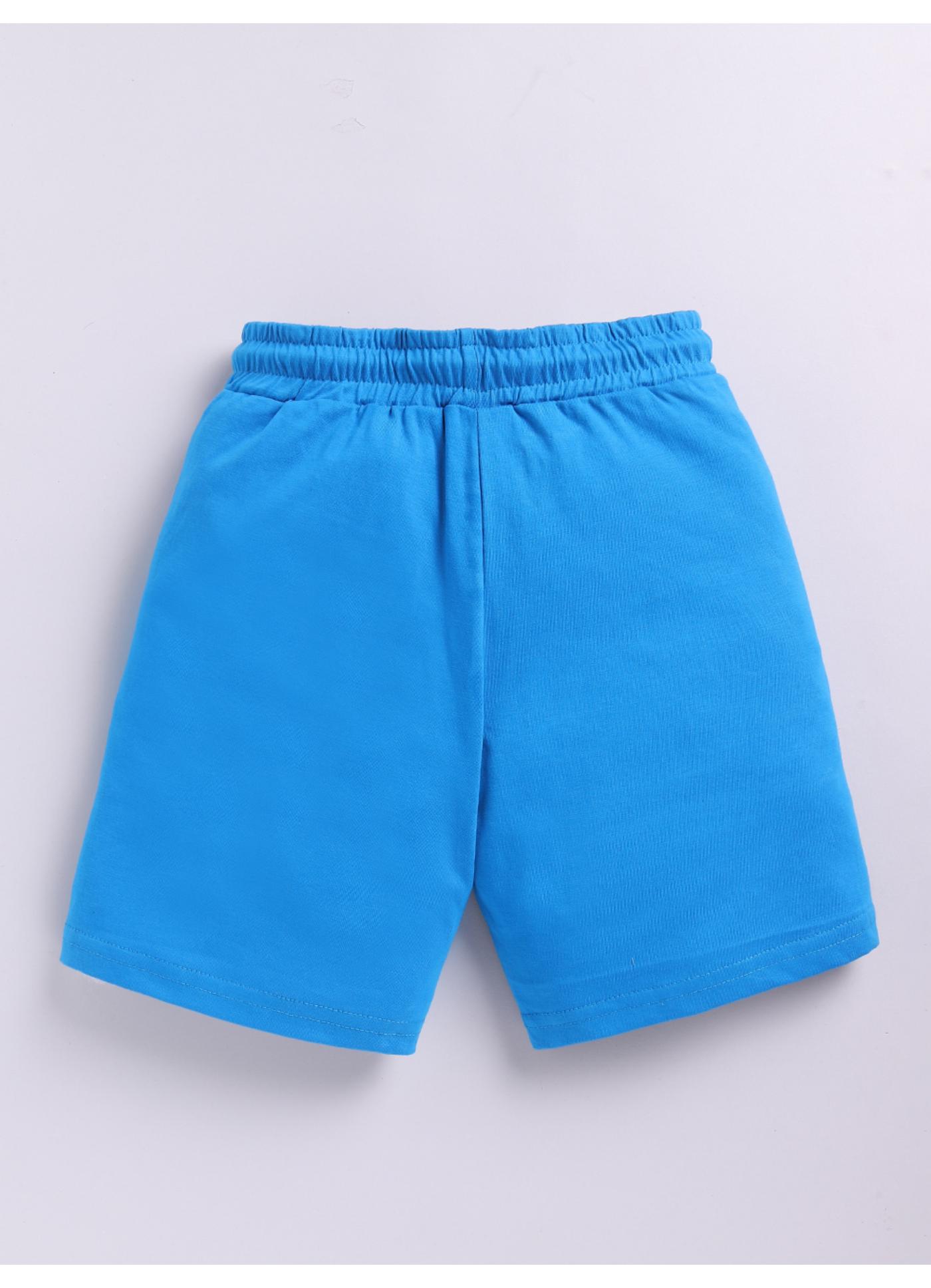 Colorblock "Future" Cotton Shorts