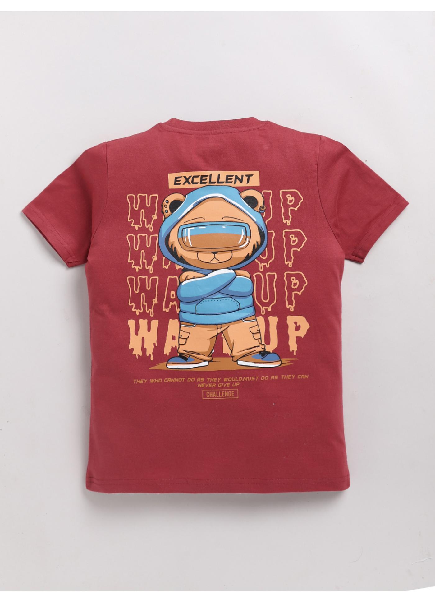 WAKEUP Bear Graphic T-Shirt