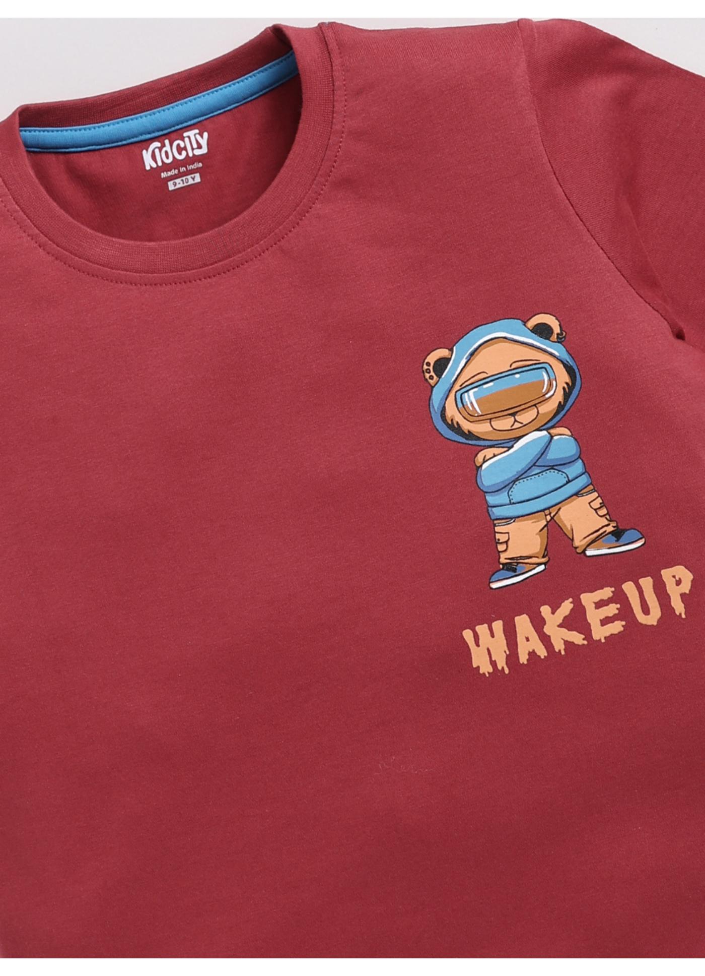 WAKEUP Bear Graphic T-Shirt