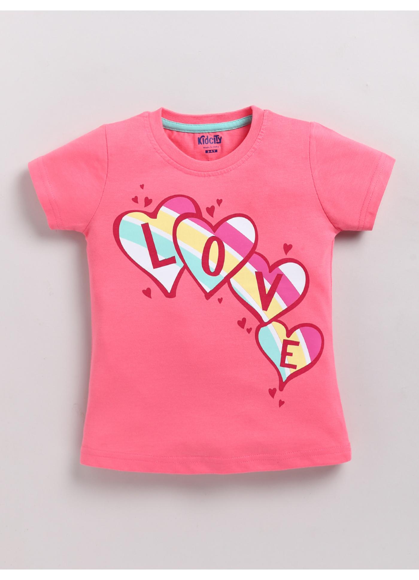Multi-Heart LOVE Graphic Top