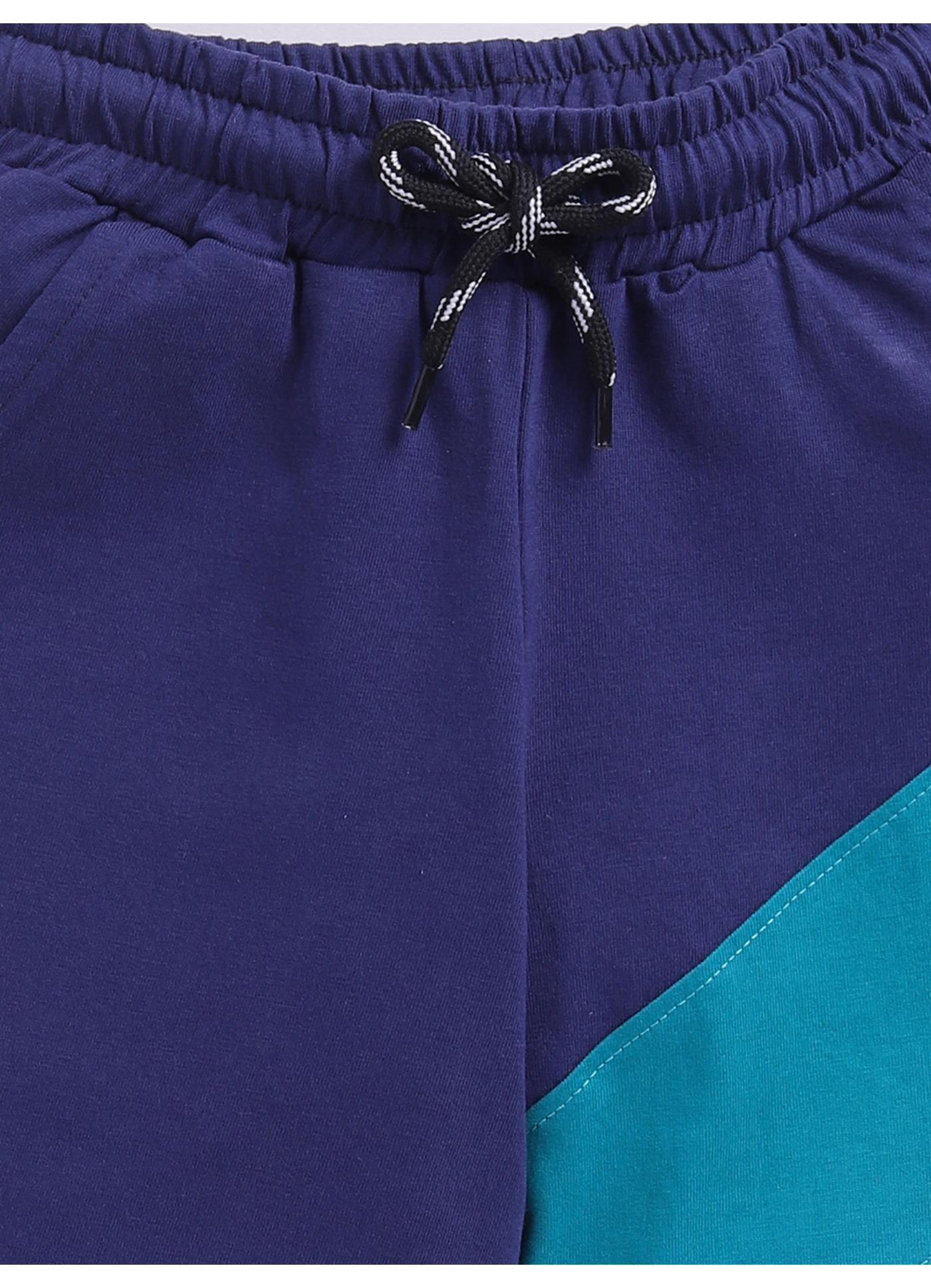 Colorblock “SKY” Printed Shorts