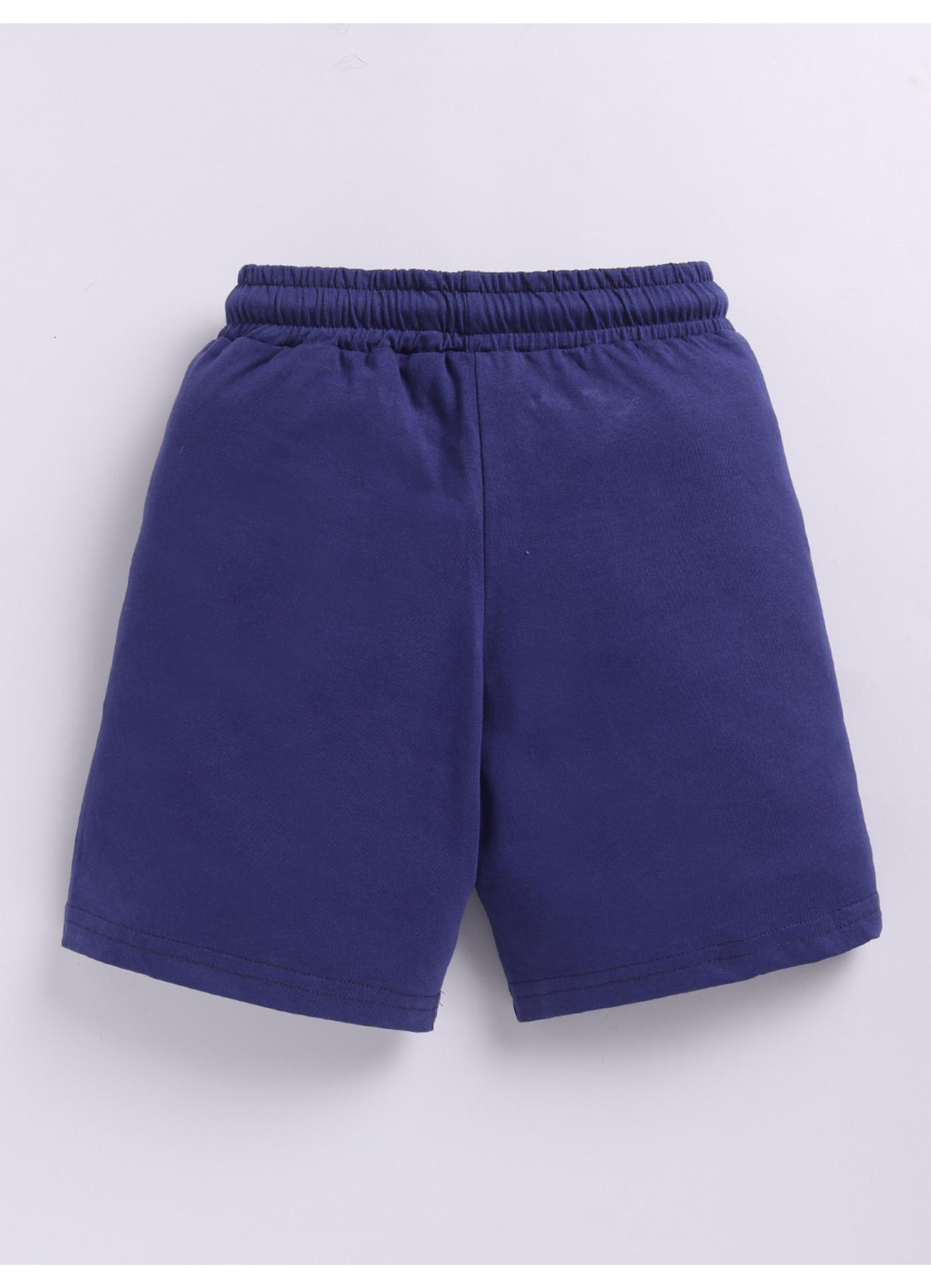 Colorblock “SKY” Printed Shorts