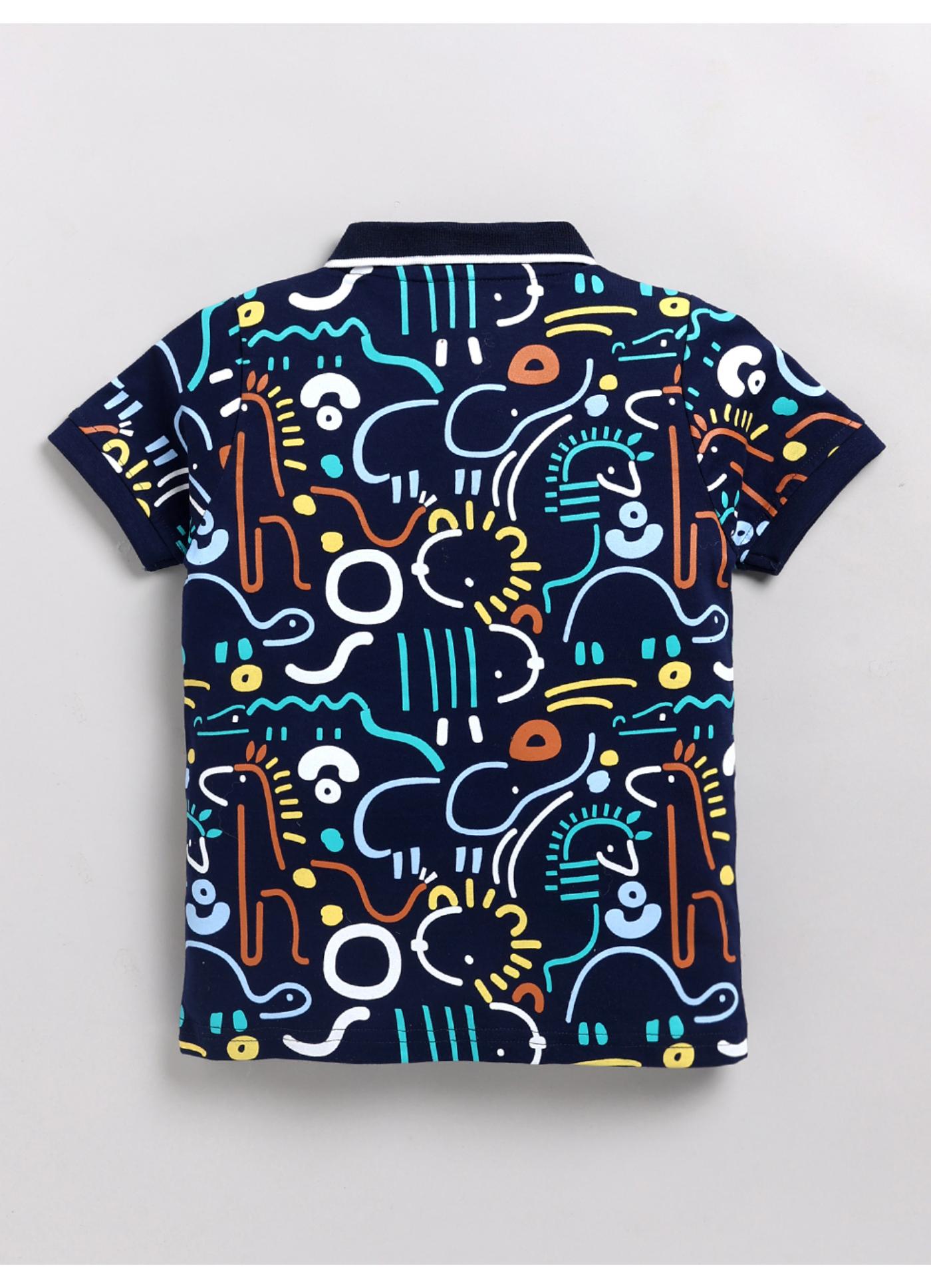 Doodle Animal All-Over Print Polo