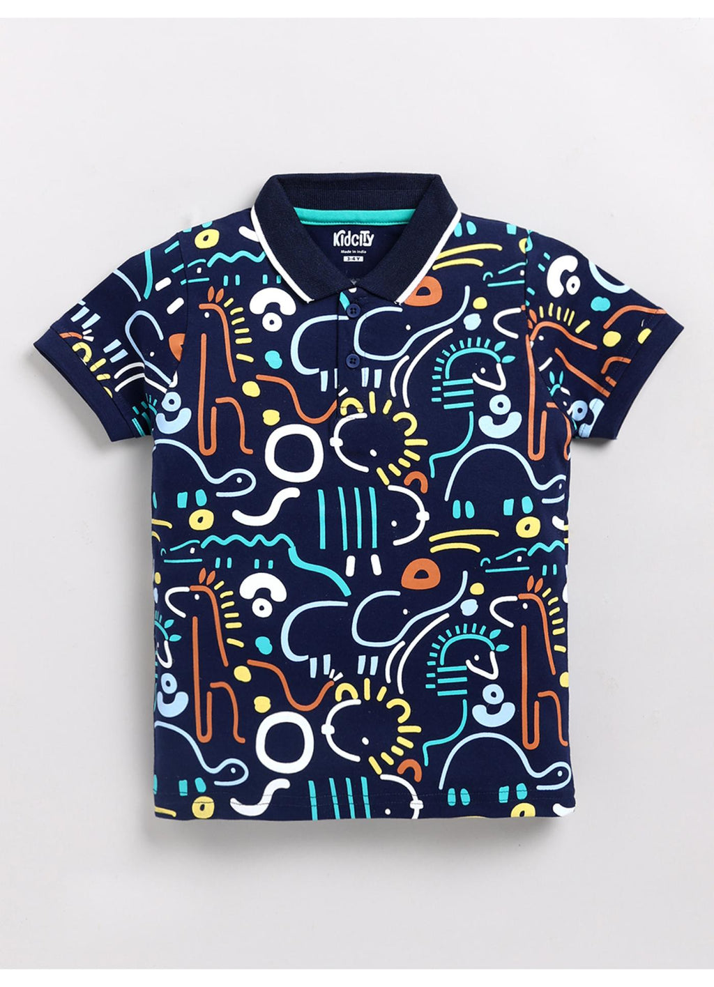 Doodle Animal All-Over Print Polo