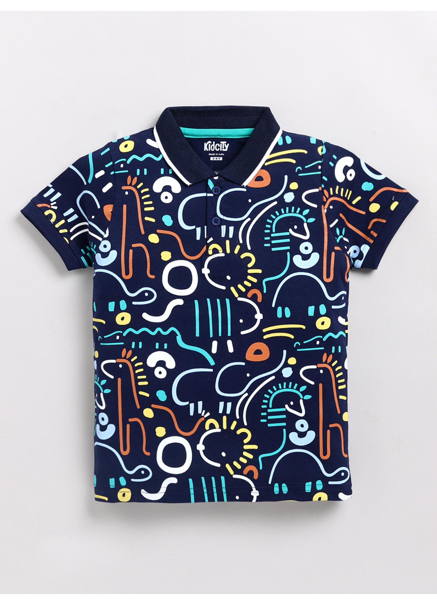 Doodle Animal All-Over Print Polo