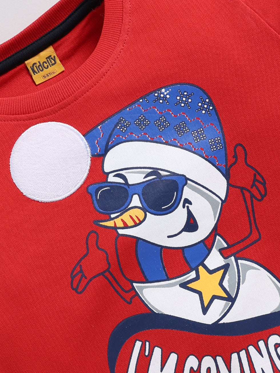 Snowman Graphics Printed Sweatshirts