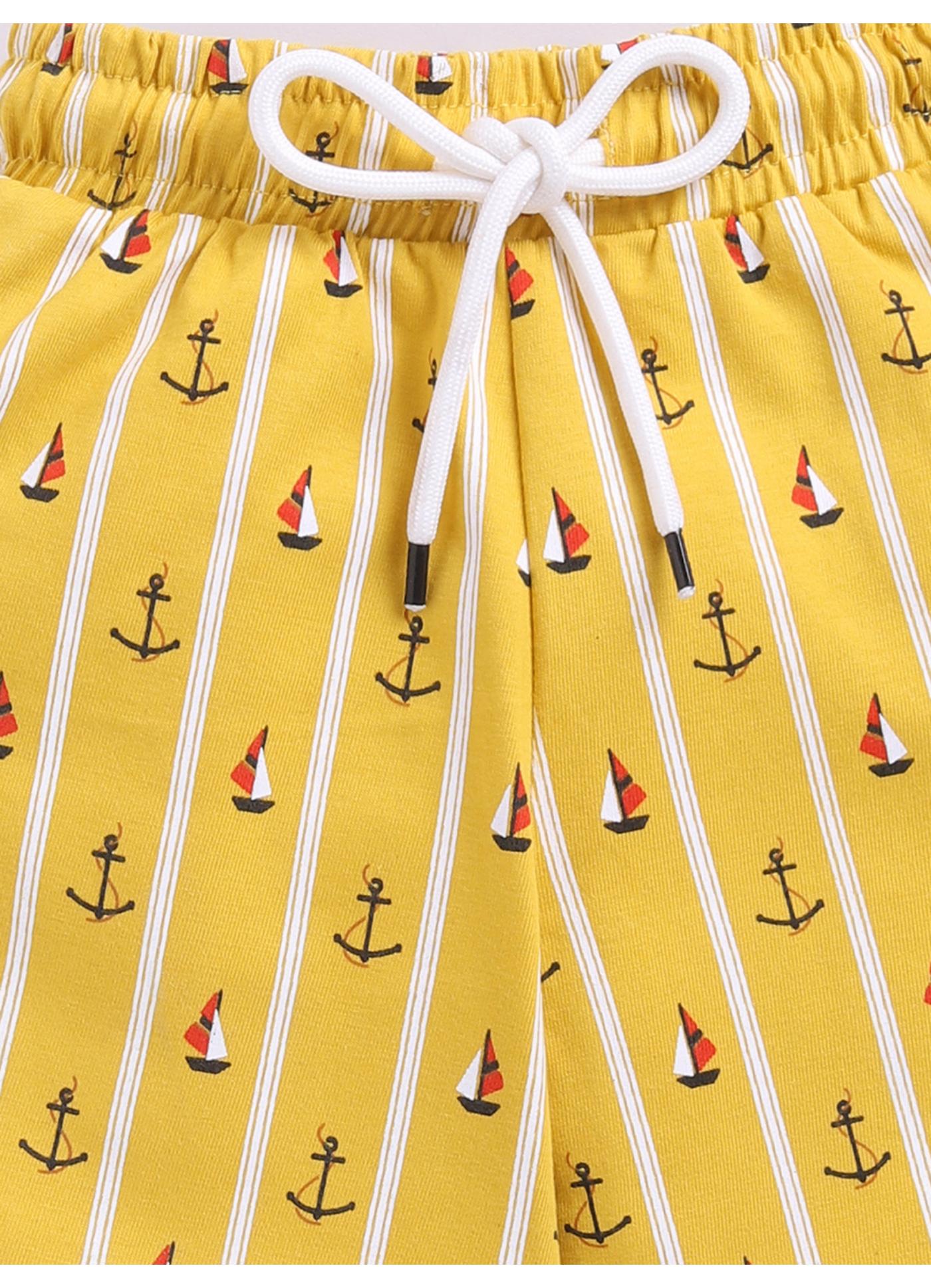 Sunny Anchor & Sailboat Knit Shorts