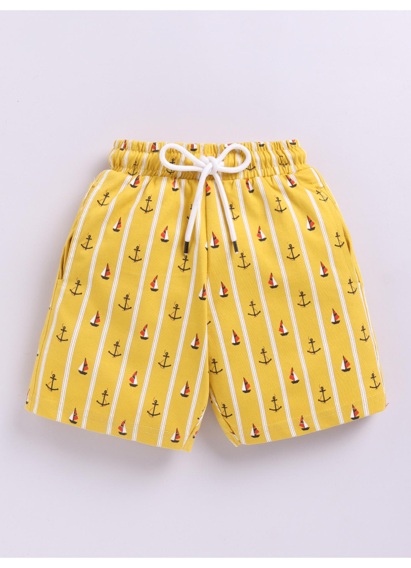 Sunny Anchor & Sailboat Knit Shorts
