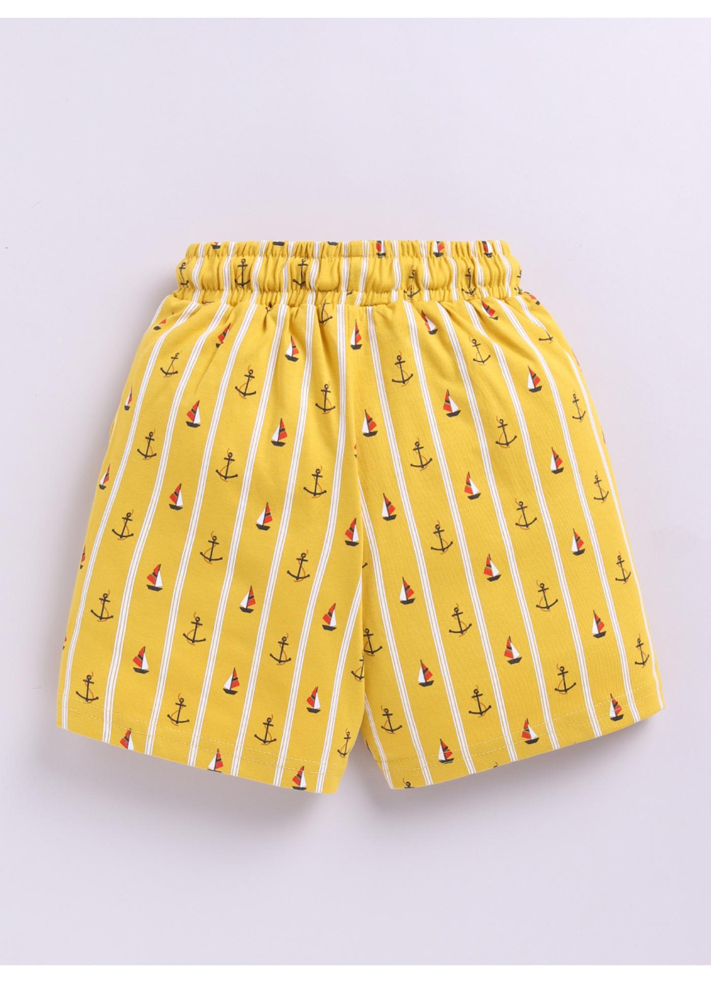 Sunny Anchor & Sailboat Knit Shorts