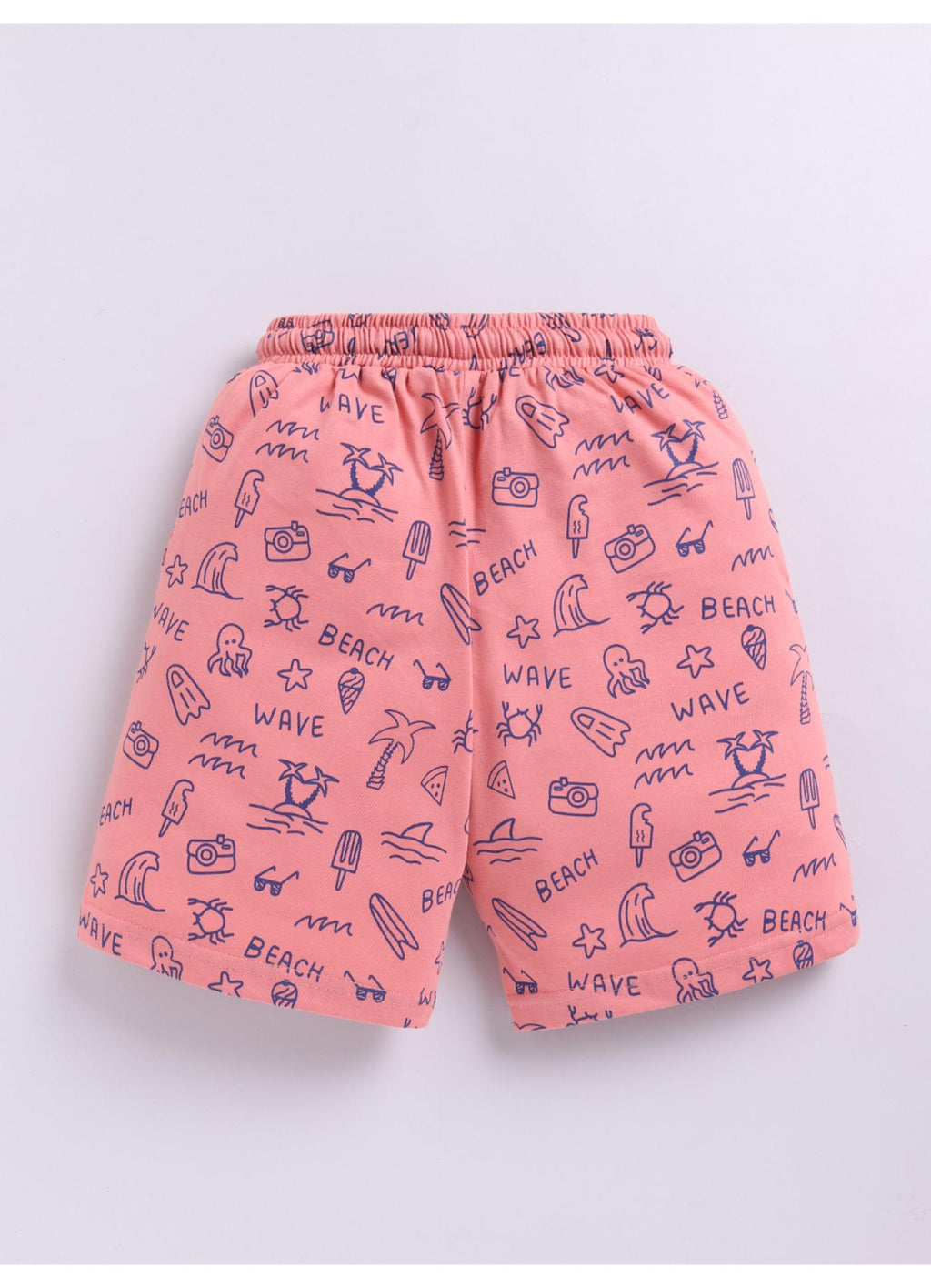 Beach Print Cotton Shorts