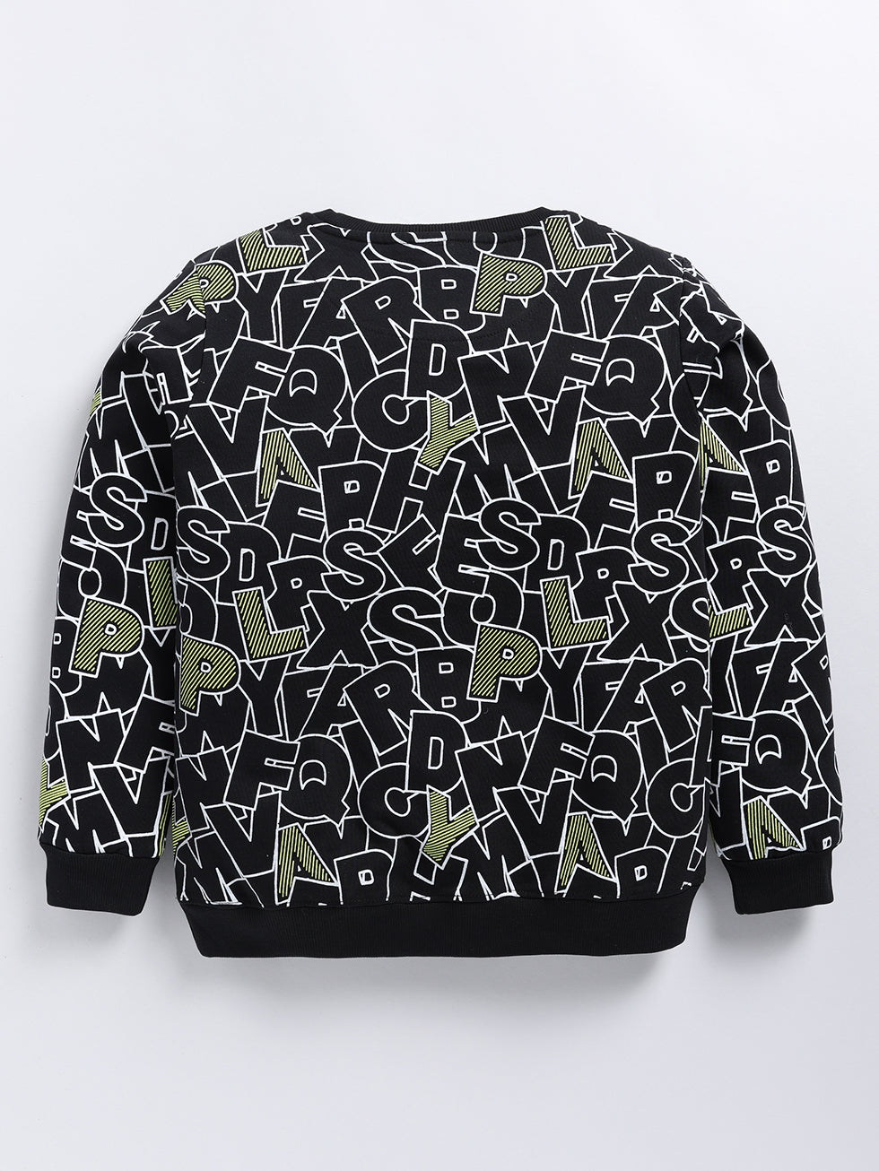 Black Graphics Fancy Sweatshirts