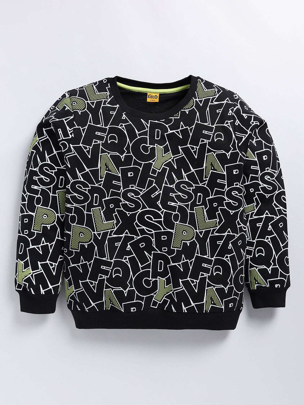 Black Graphics Fancy Sweatshirts