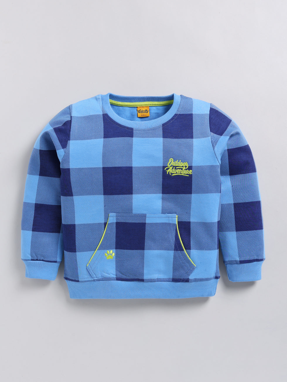Adventure Check Printed Sweatshirts