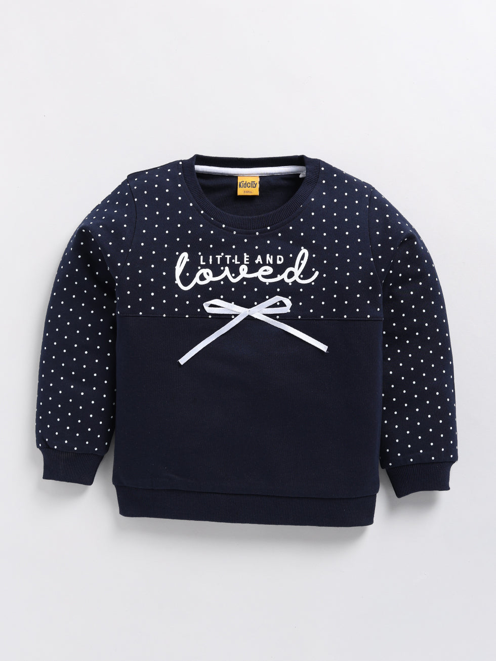 Little and Loved  Polka Dot  Printed Sweatshirts
