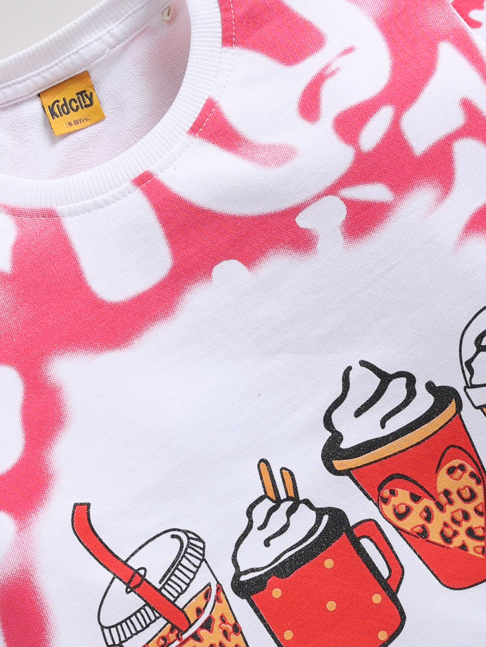 Cute Tie-Dye Beverage Printed Sweatshirts