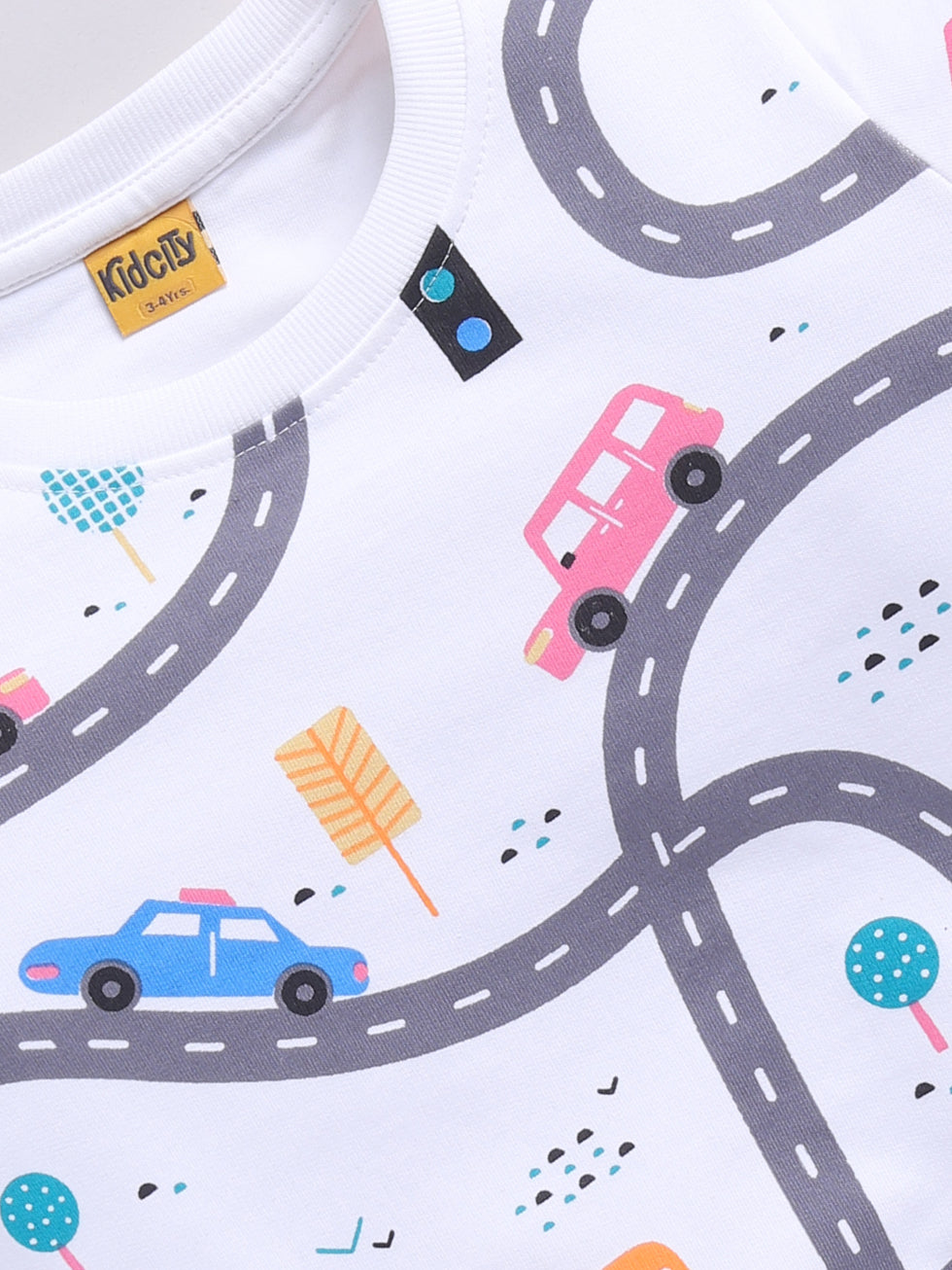 Kidcity Cotton All Over Print Sweatshirts - White