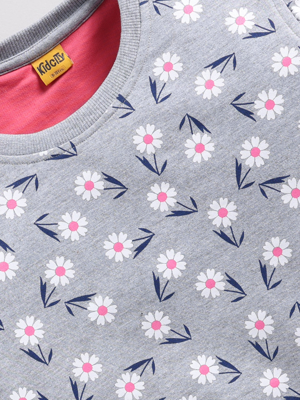 Floral Pops Printed Sweatshirts