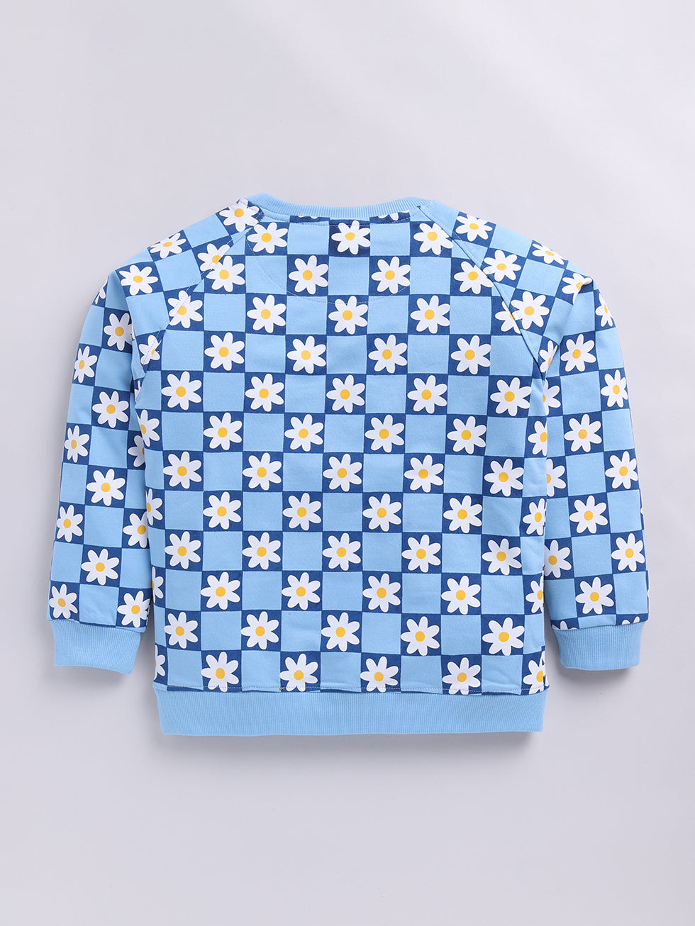Kidcity Cotton All Over Print Sweatshirts -Light Blue