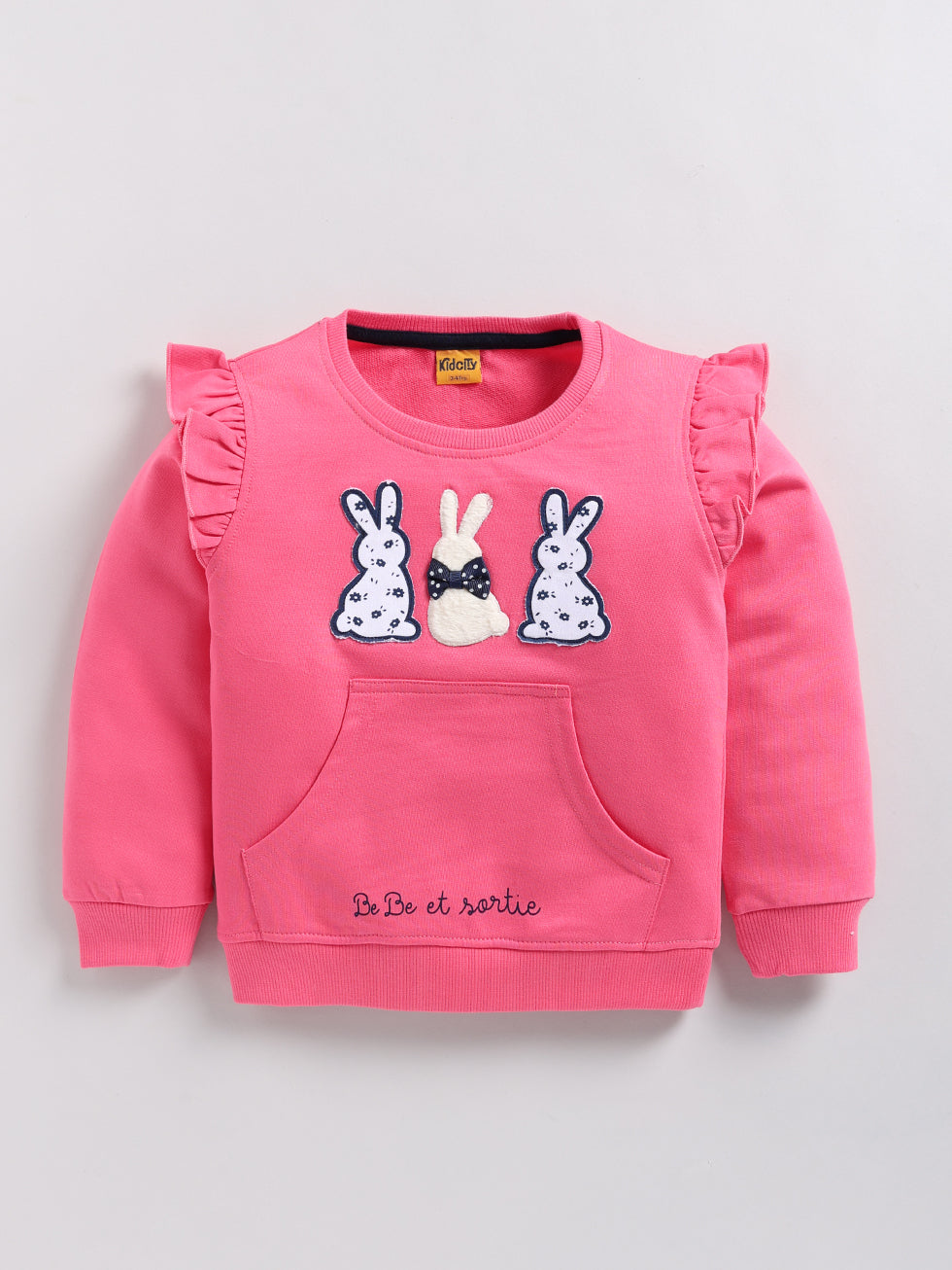 Frill And Cute Rbbit Printed Sweatshirts