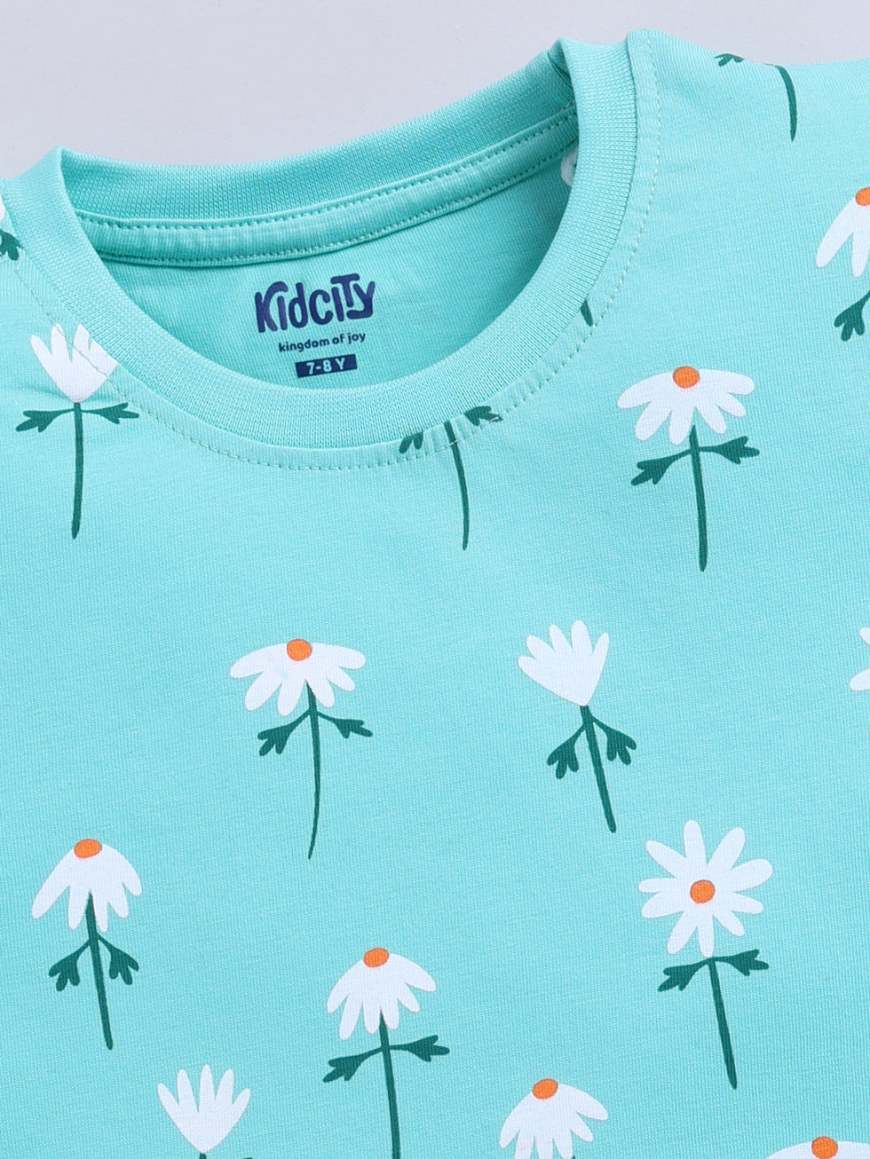 Daisy Flower Graphic Printed Tops