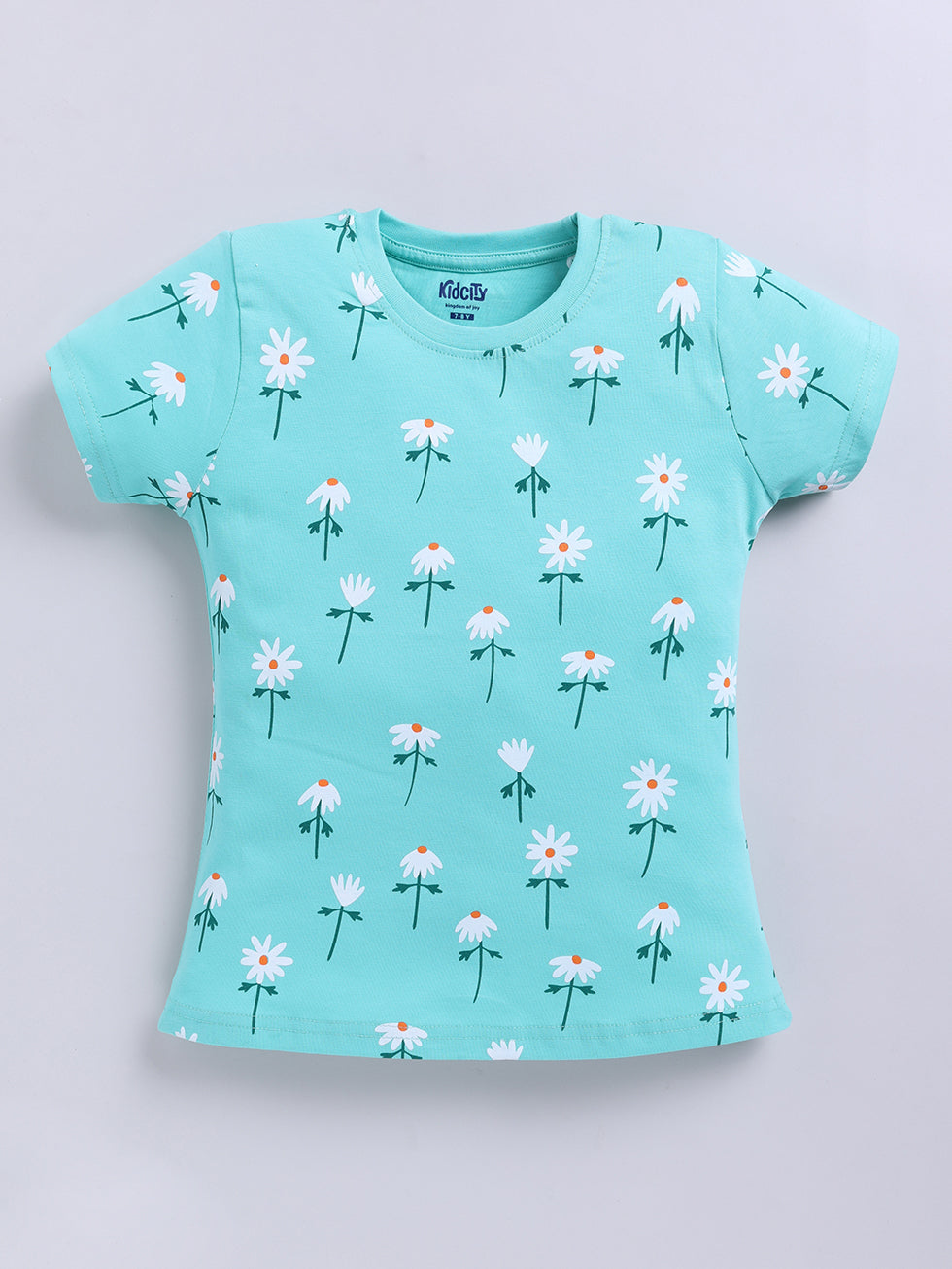 Daisy Flower Graphic Printed Tops