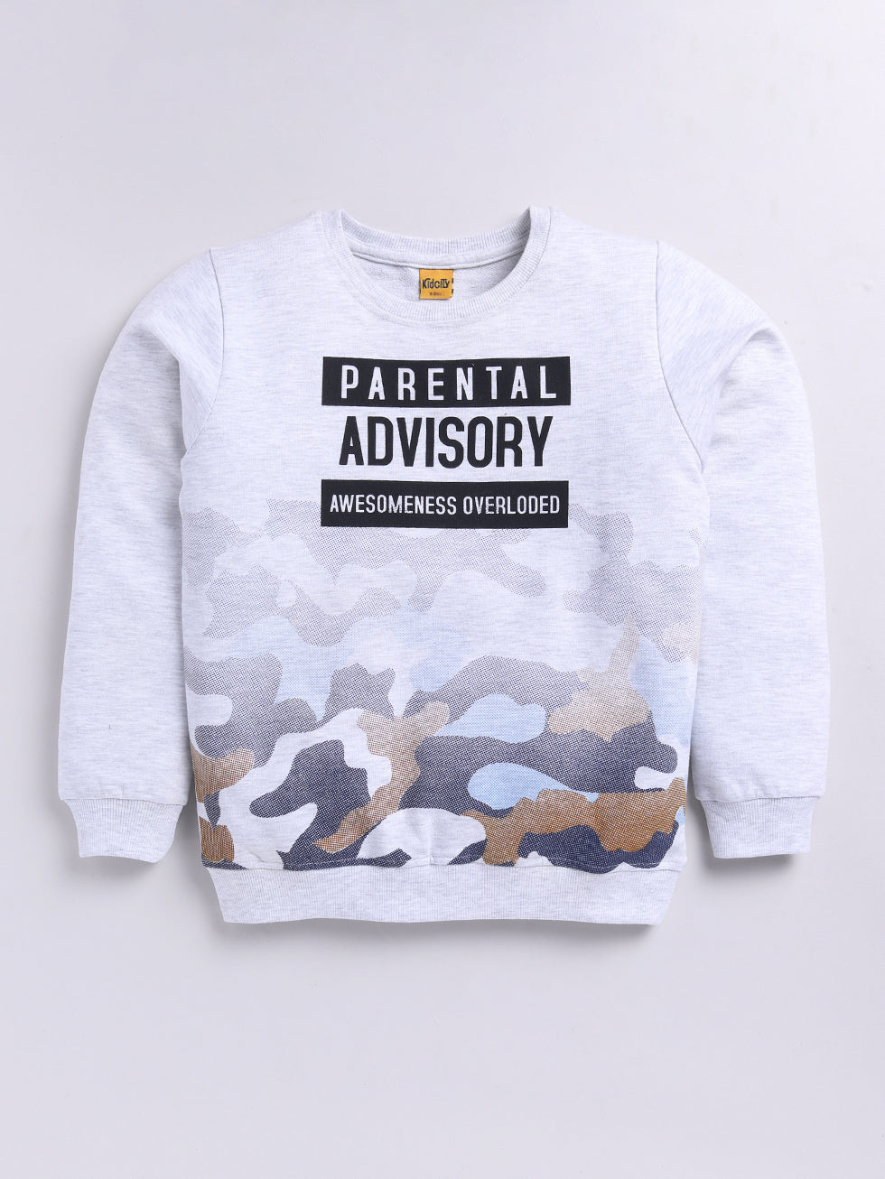 Advisory Text Printed Sweatshirts