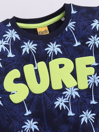 Surf Text Printed Sweatshirts