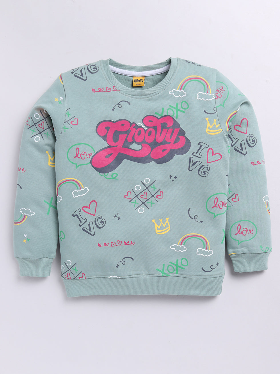 Groovy Vibes Printed Sweatshirts
