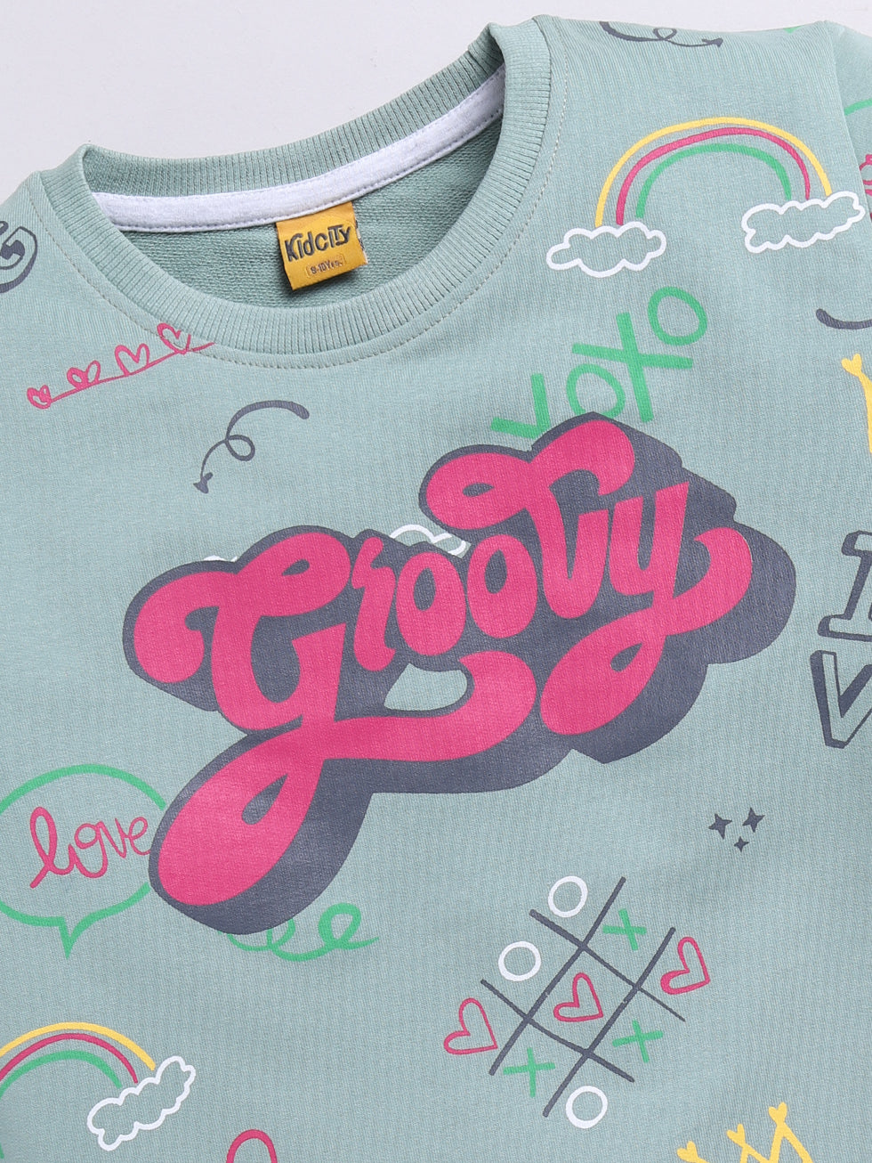 Groovy Vibes Printed Sweatshirts