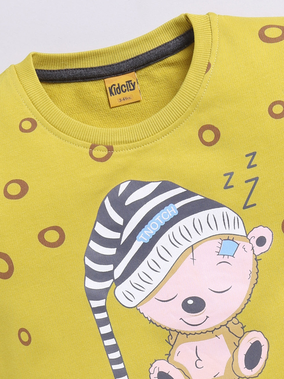 Sleepy Bear Printed Sweatshirts