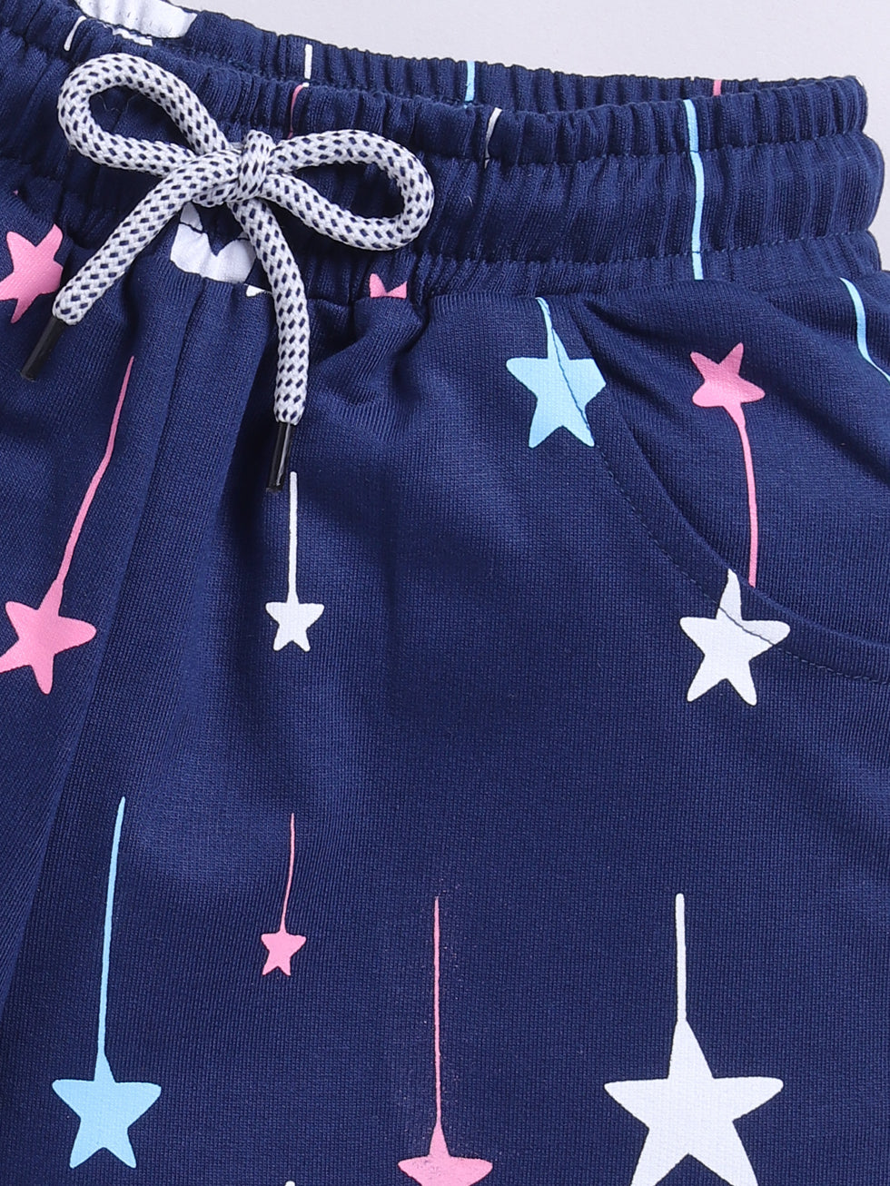 Girls Star Printed shorts Combo set (pack of 2)