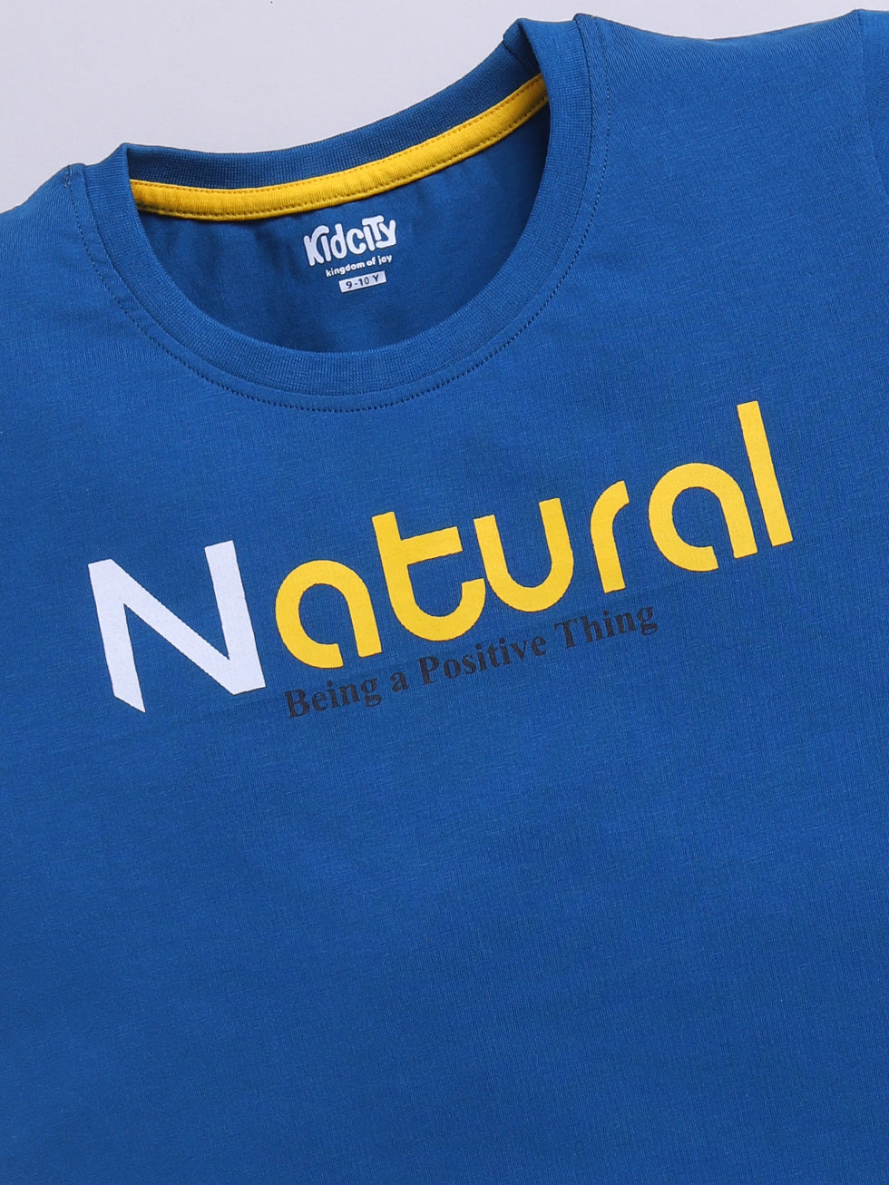 Camouflage & Positive Vibes 2 Pc Printed T-Shirts