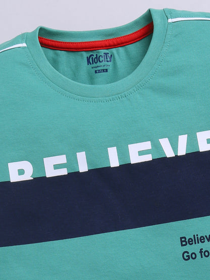 Stay Funky & Believe in yourself 2 Pc Text Printed T-Shirts