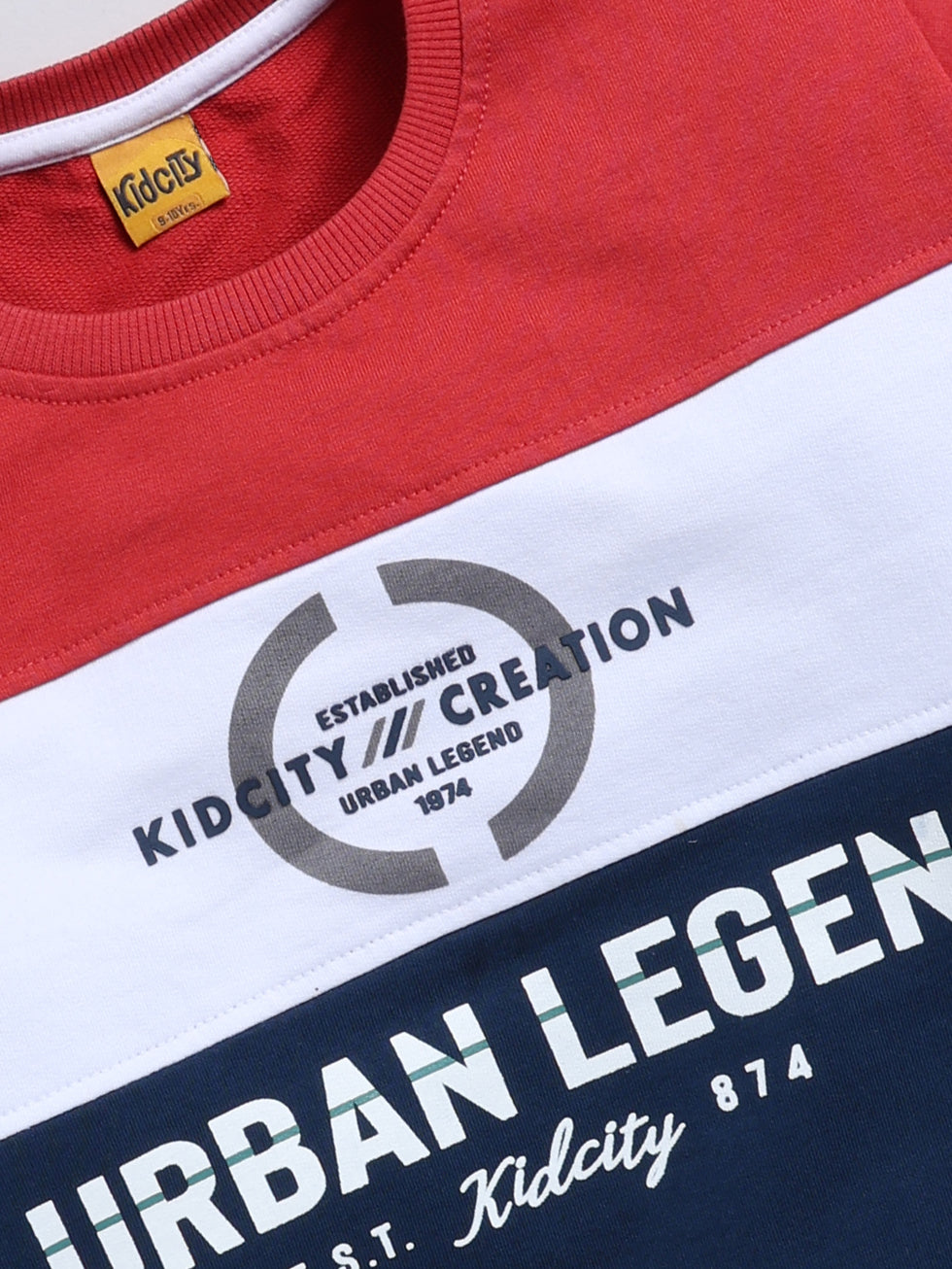 Urban Legend Colorblock Printed  Sweatshirts
