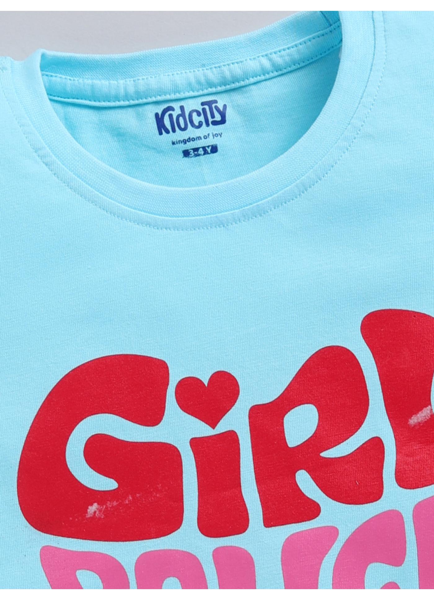 Girl Power' Heart Graphic Tops