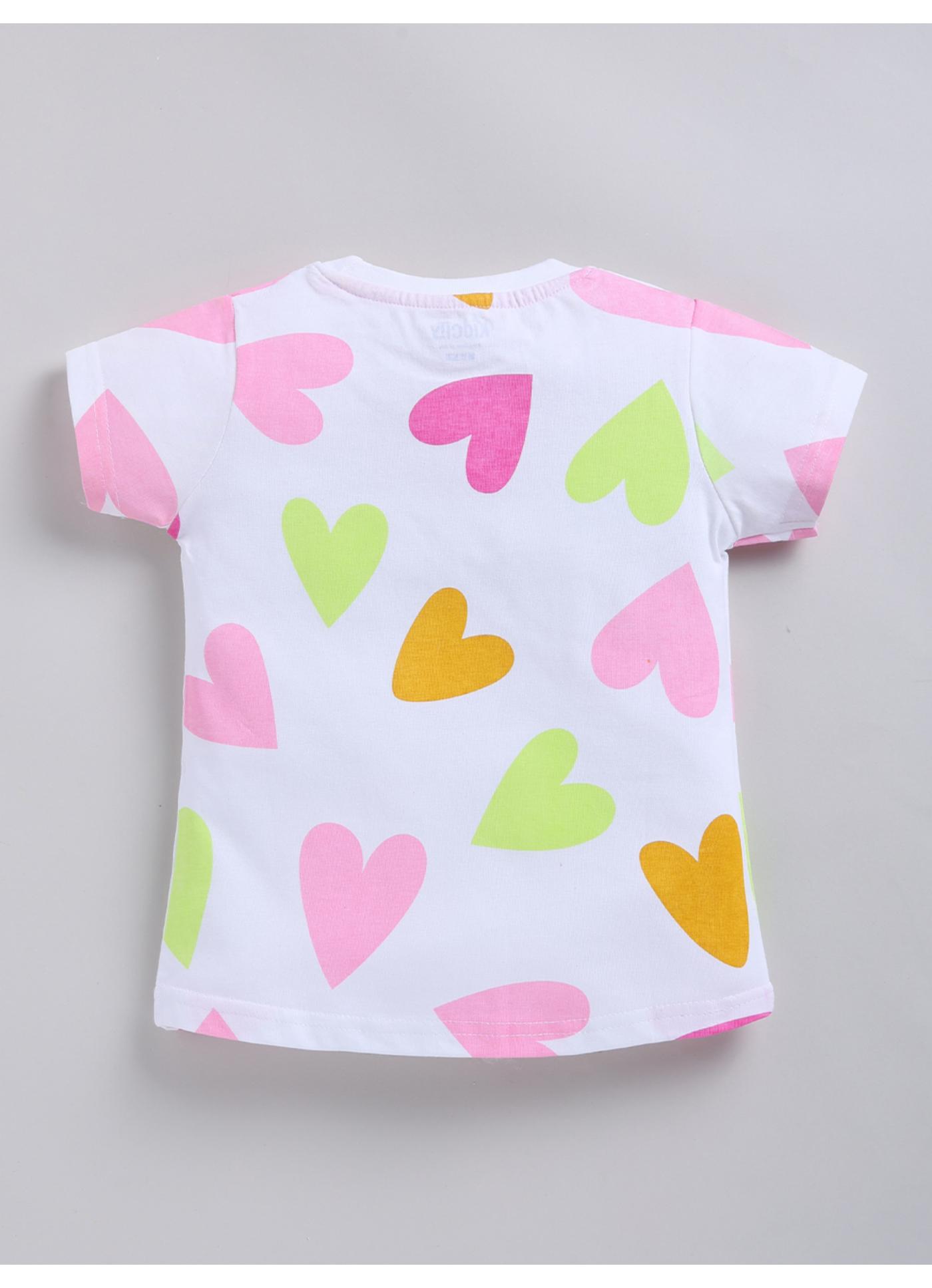 Love Yourself' Heart Print Tops
