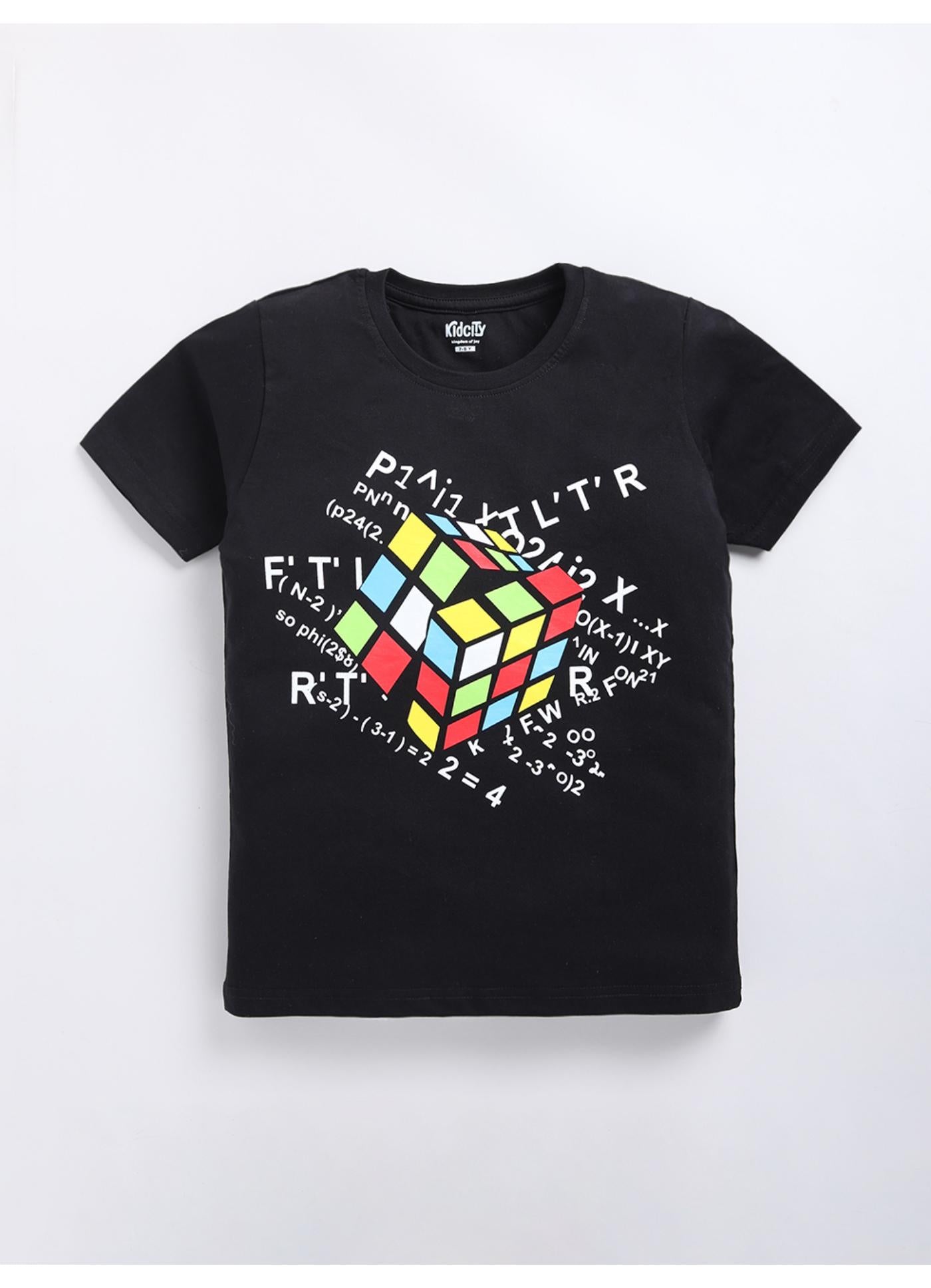 Puzzle Code' Rubik's Cube Graphic T-Shirt