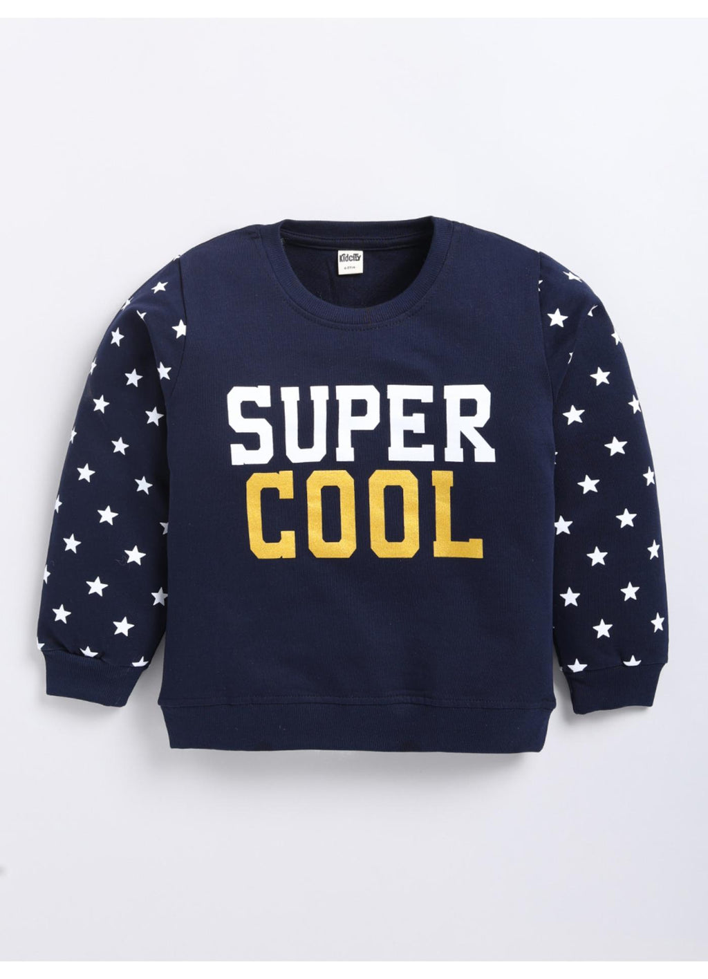 “Super Cool” Star Sleeve Sweatshirt
