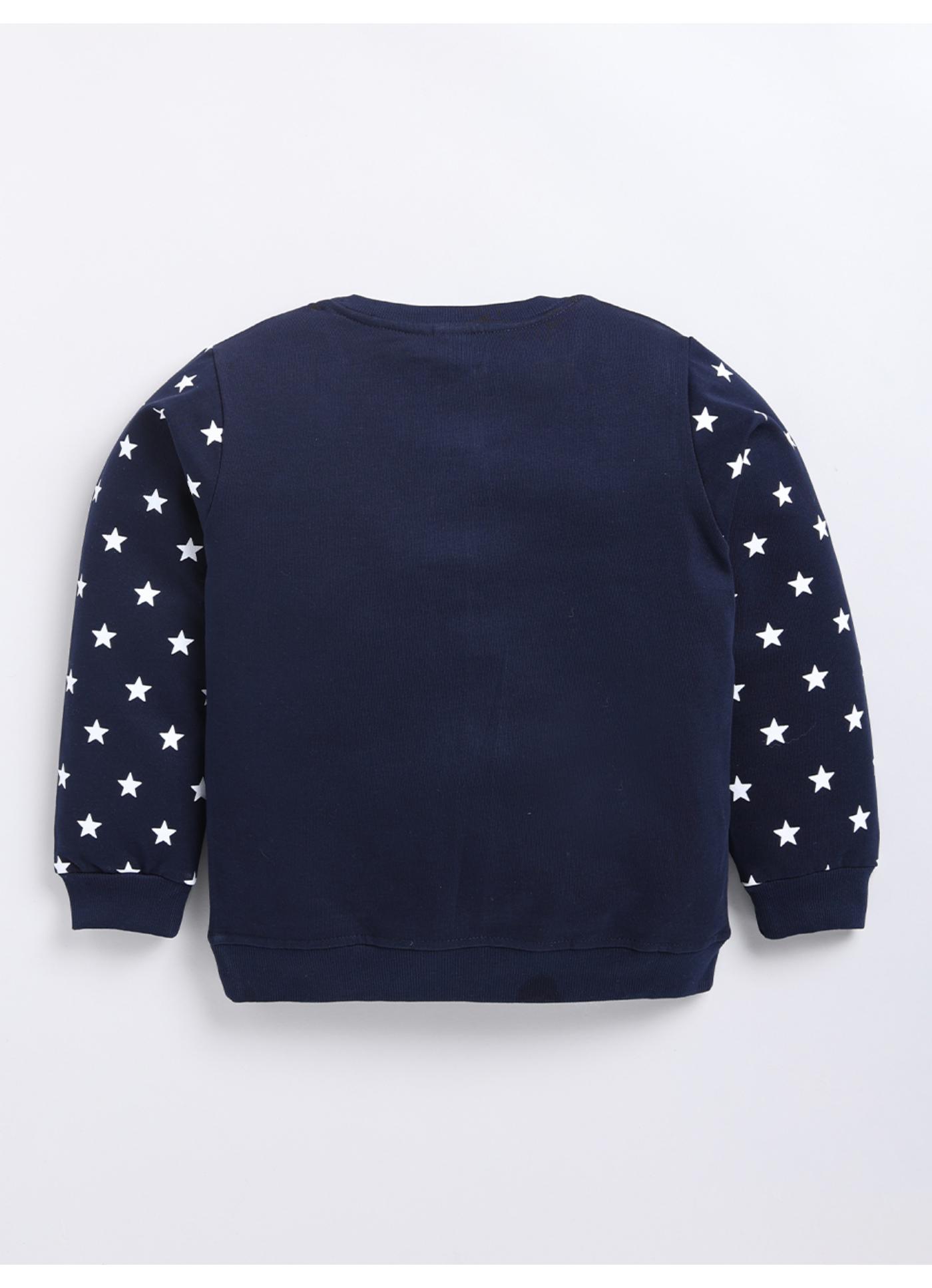 “Super Cool” Star Sleeve Sweatshirt