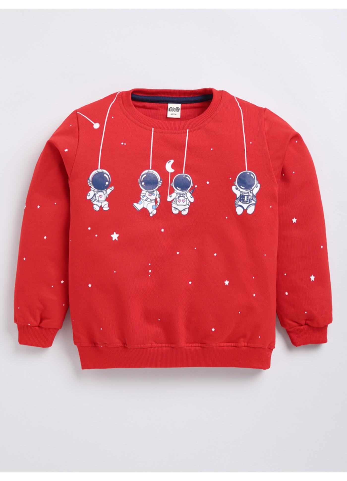 Astronaut Print Crewneck Sweatshirt