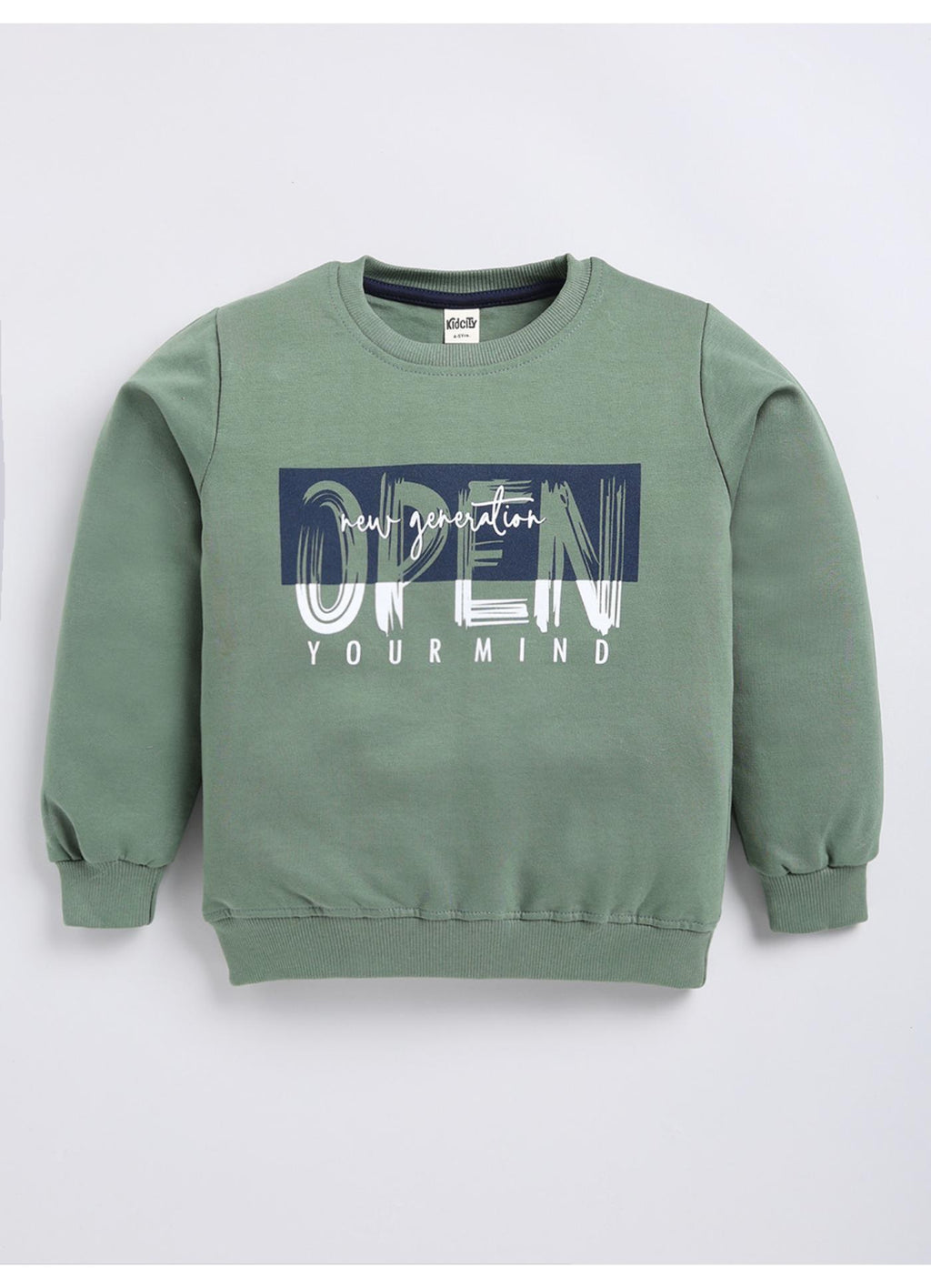 Open Your Mind' Graphic Crewneck Sweatshirt