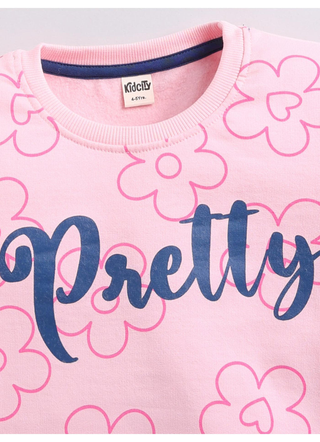 All-Over Print 'Pretty' Crewneck Sweatshirt