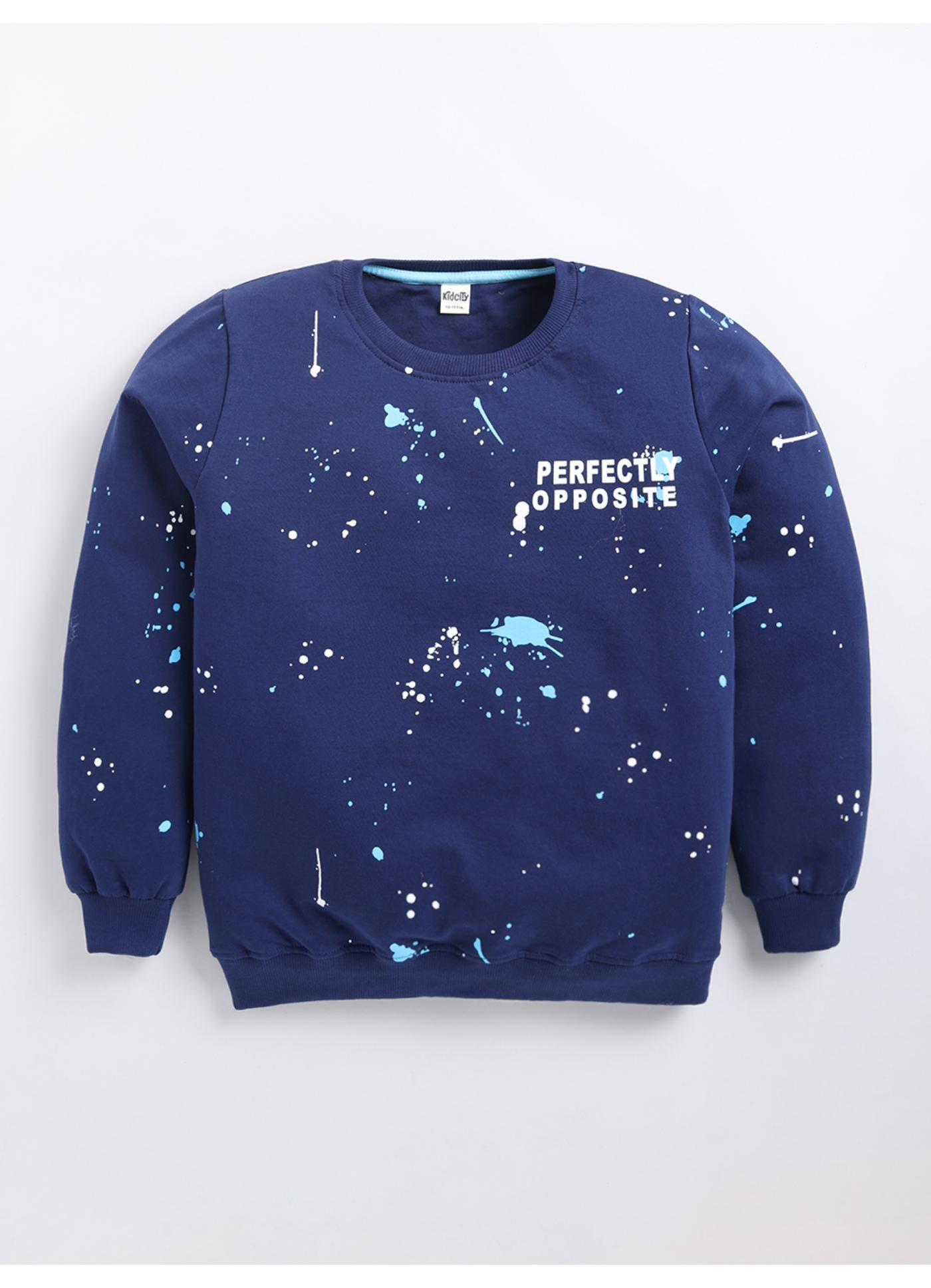 Splatter Print 'Perfect Opposite' Crewneck Sweatshirt