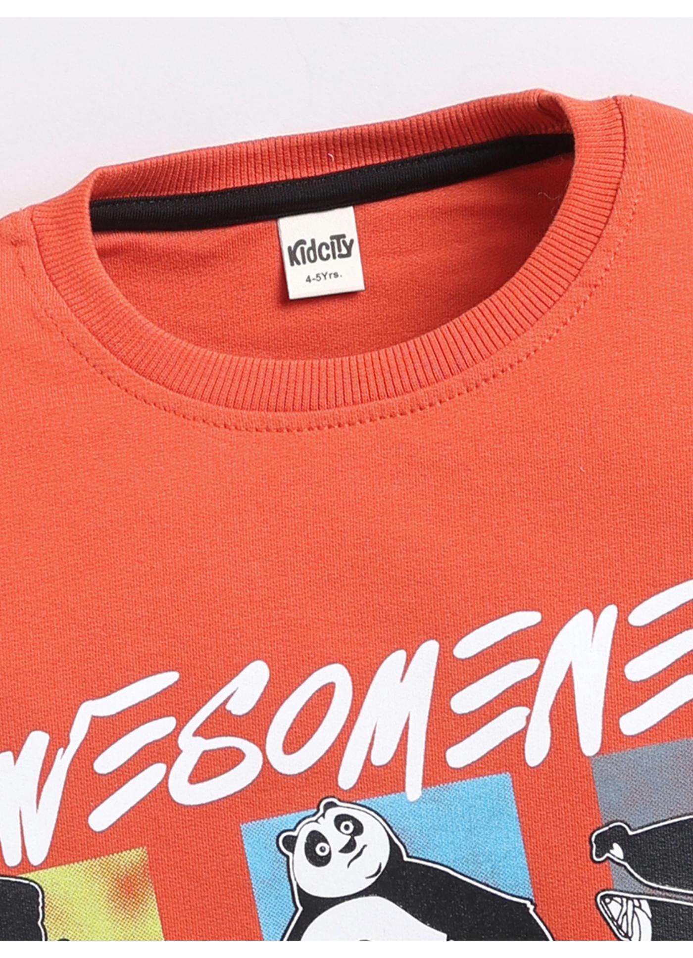 Awesomeness Panda Graphic Crewneck Sweatshirt