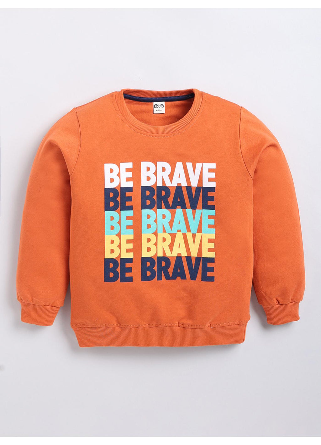 Be Brave' Color-Block Graphic Crewneck Sweatshirt