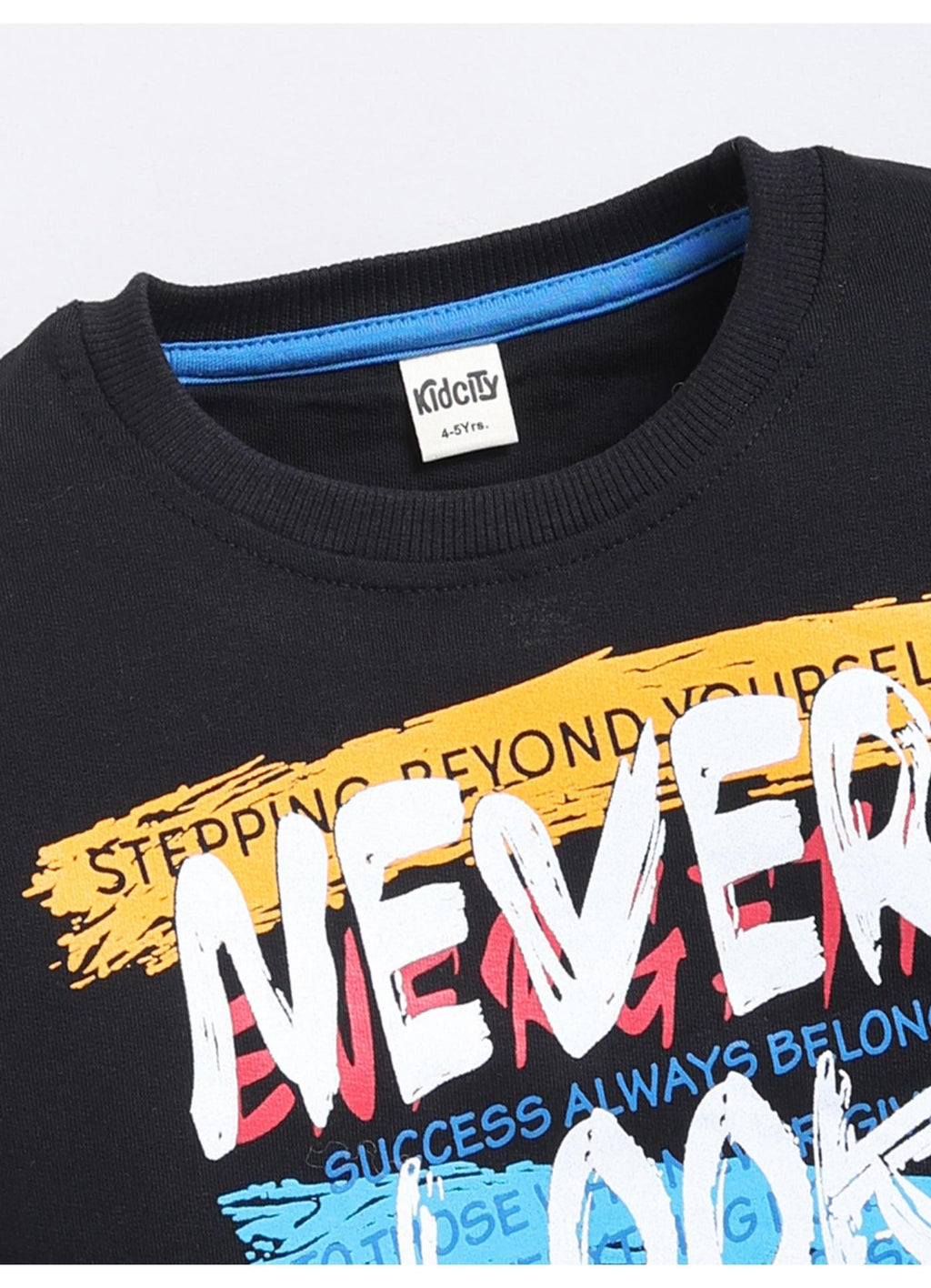 Never Look Back' Motivational Graphic Crewneck Sweatshirt