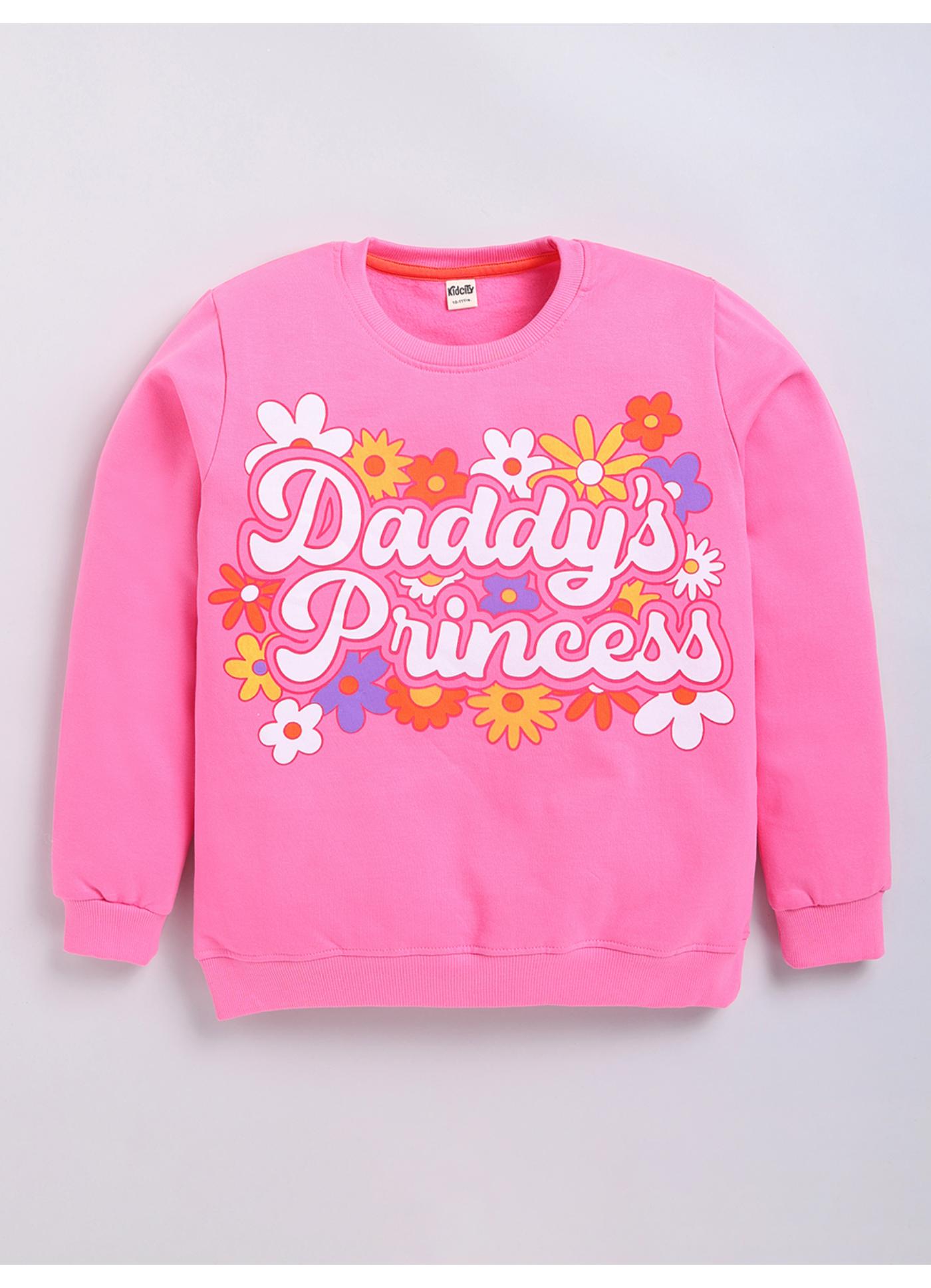 Daddy's Princess' Floral Crewneck Sweatshirt
