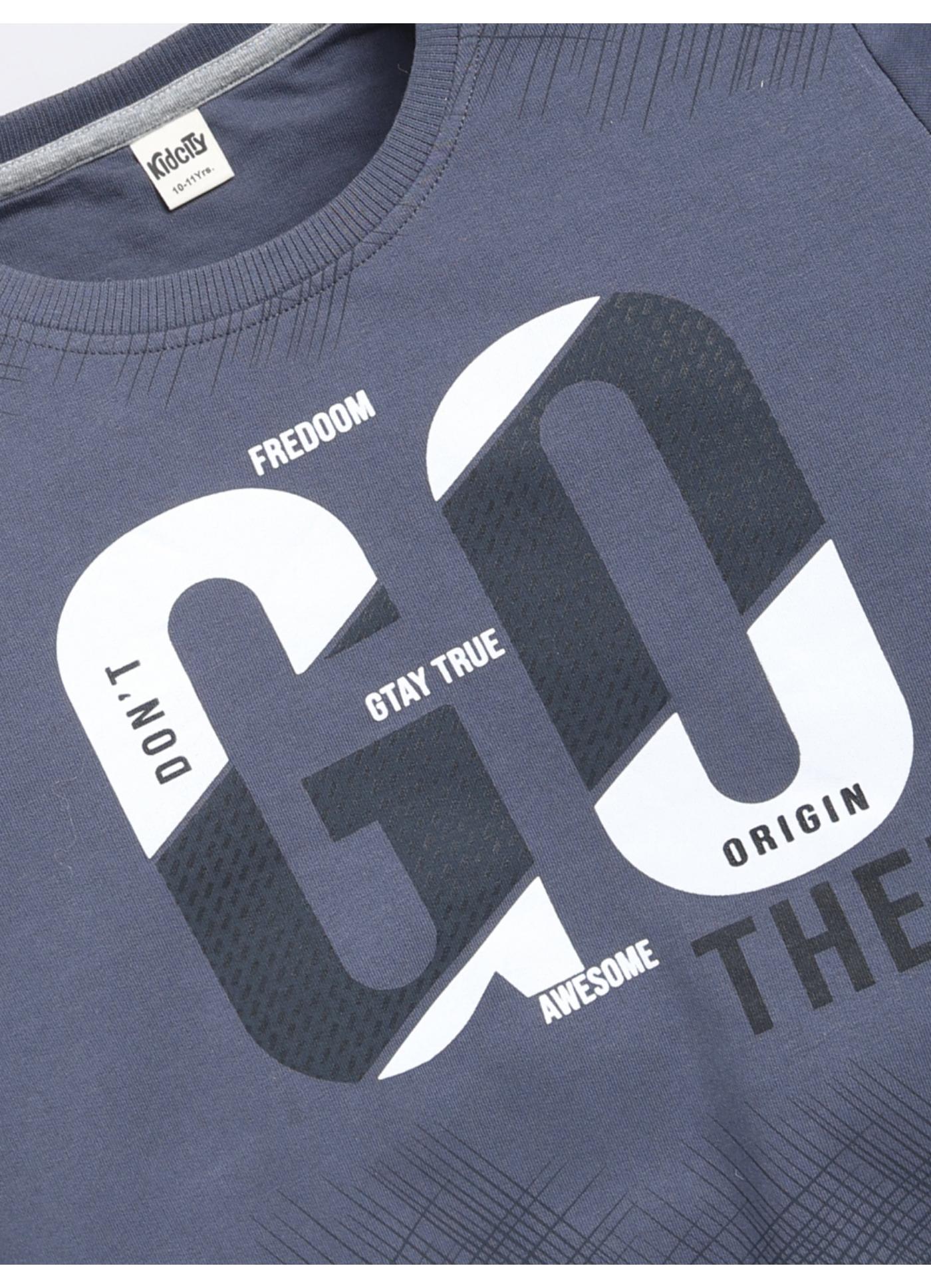 GO THERE' Graphic Print Crew-Neck Sweatshirt