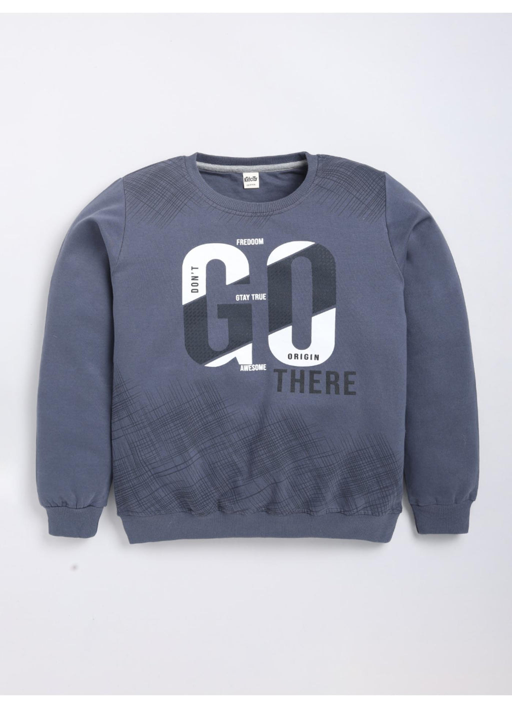 GO THERE' Graphic Print Crew-Neck Sweatshirt